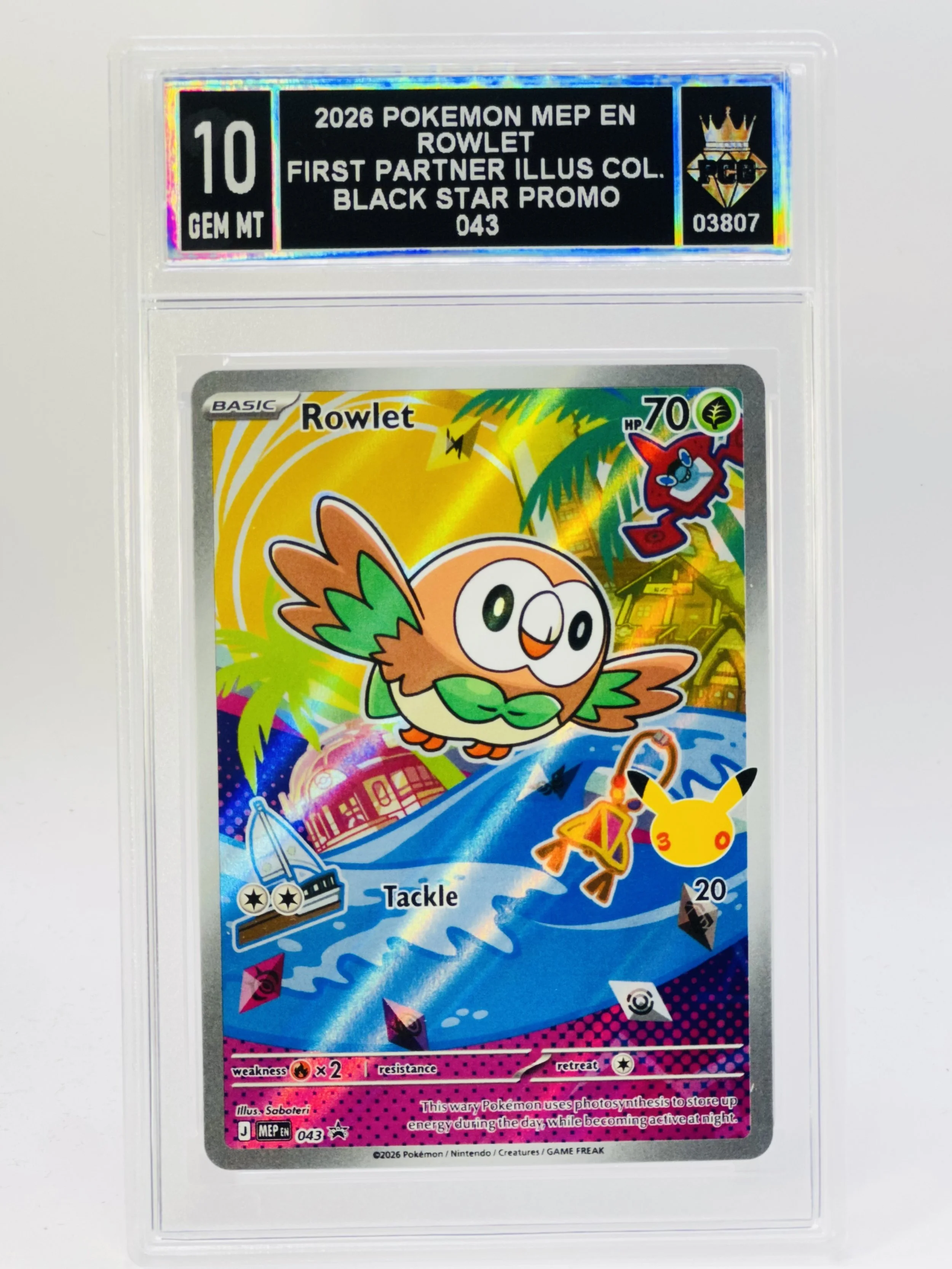 #20260003807 2026 ROWLET 10 GEM MT