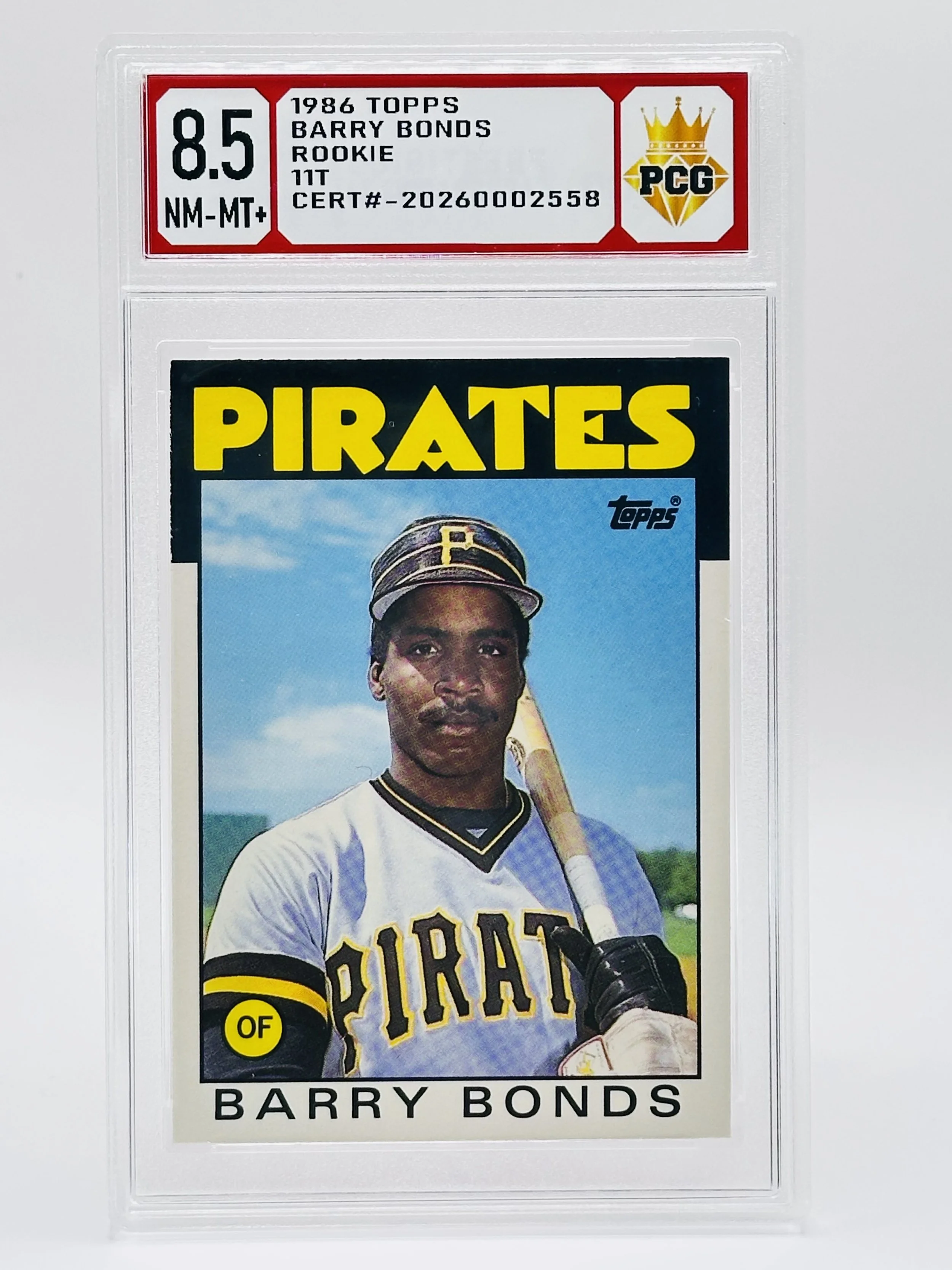 #20260002558 1986 TOPPS BARRY BONDS 8.5 NM-MT+