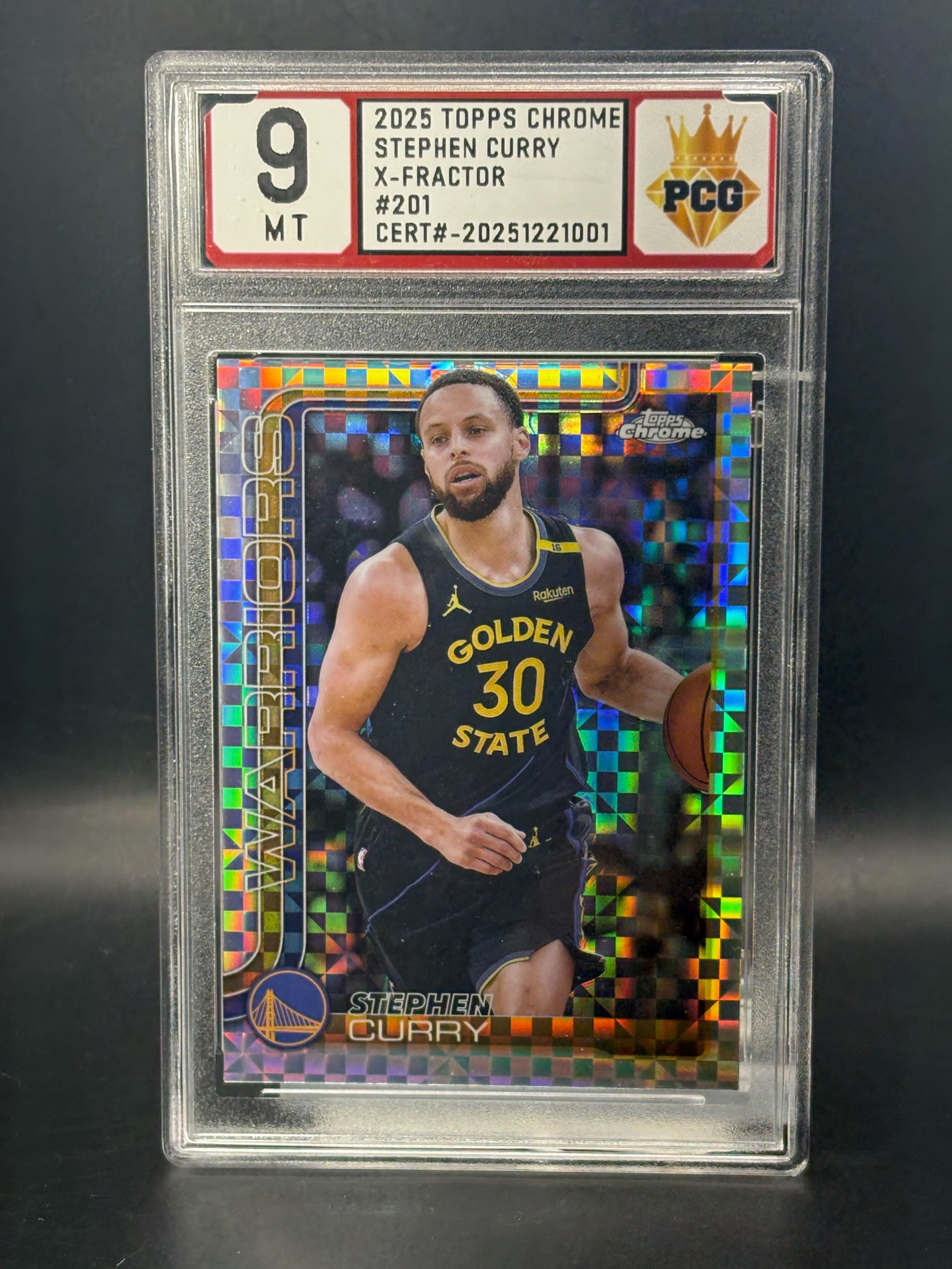 #2025121211001 2025 TOPPS CHROME STEPHEN CURRY 9 MT