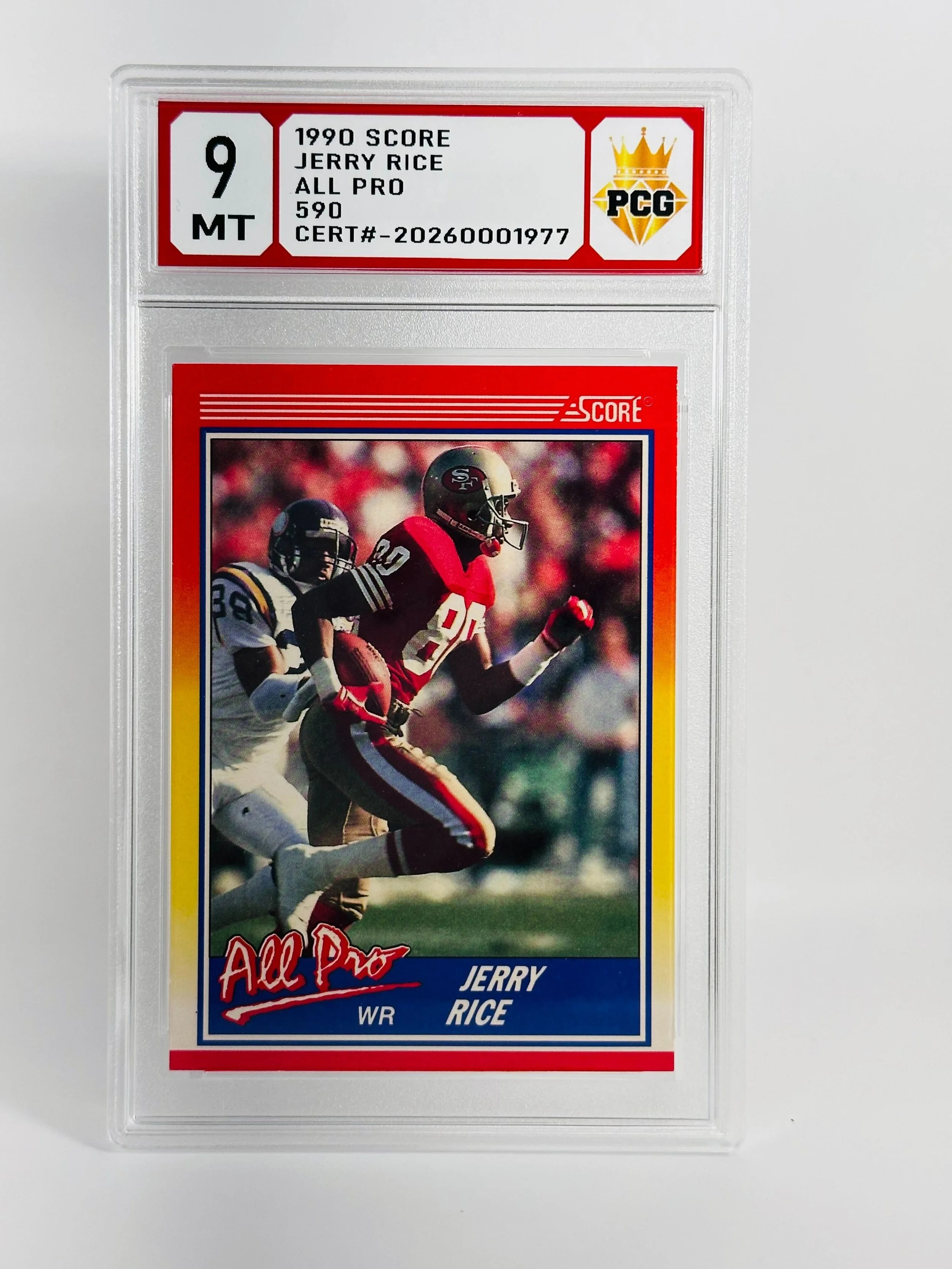 #20260001977 1990 JERRY RICE 9 MT
