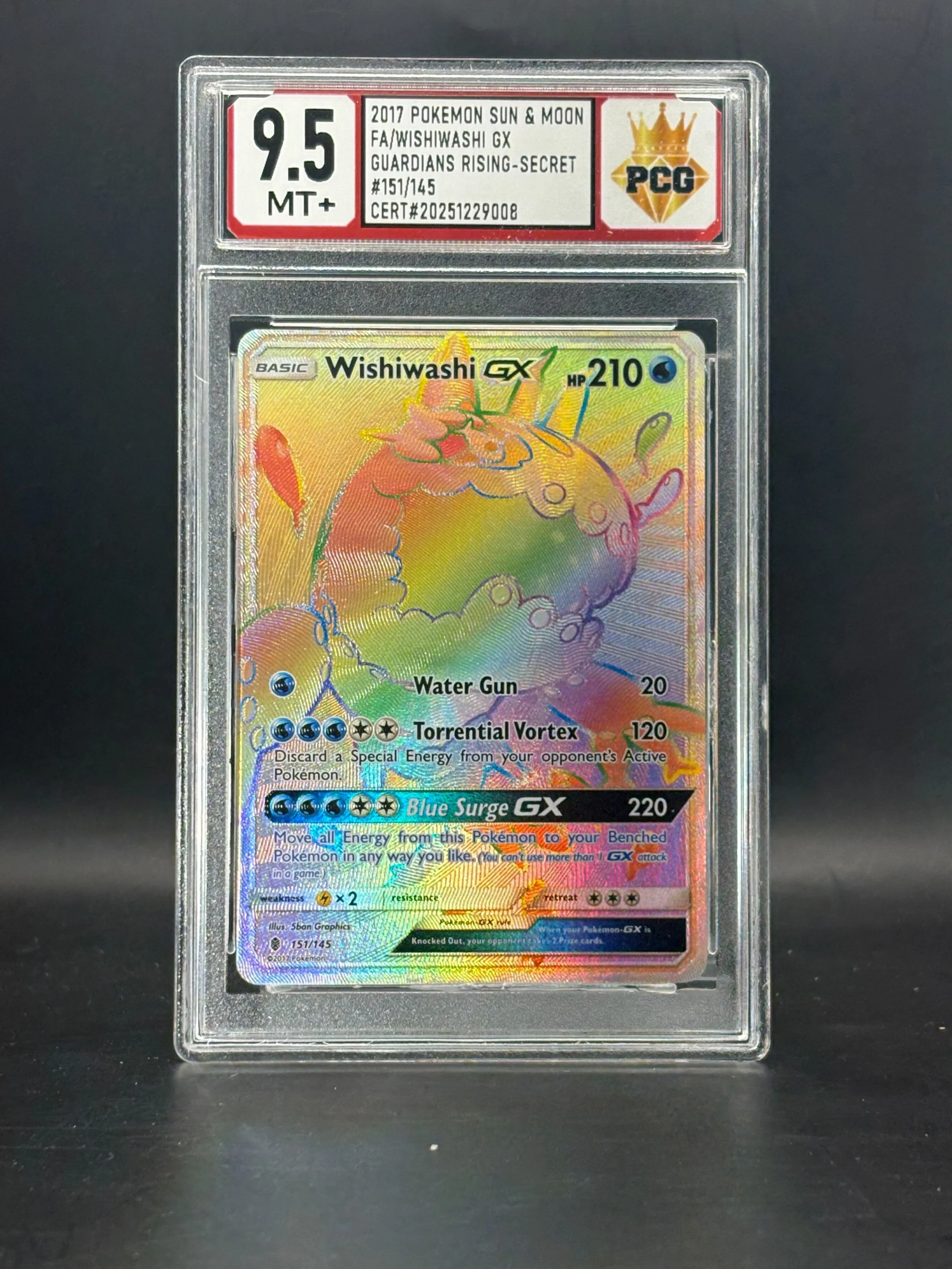 #20251229008 2017 POKEMON SUN & MOON FA/WISHIWASHI 9.5 MT+