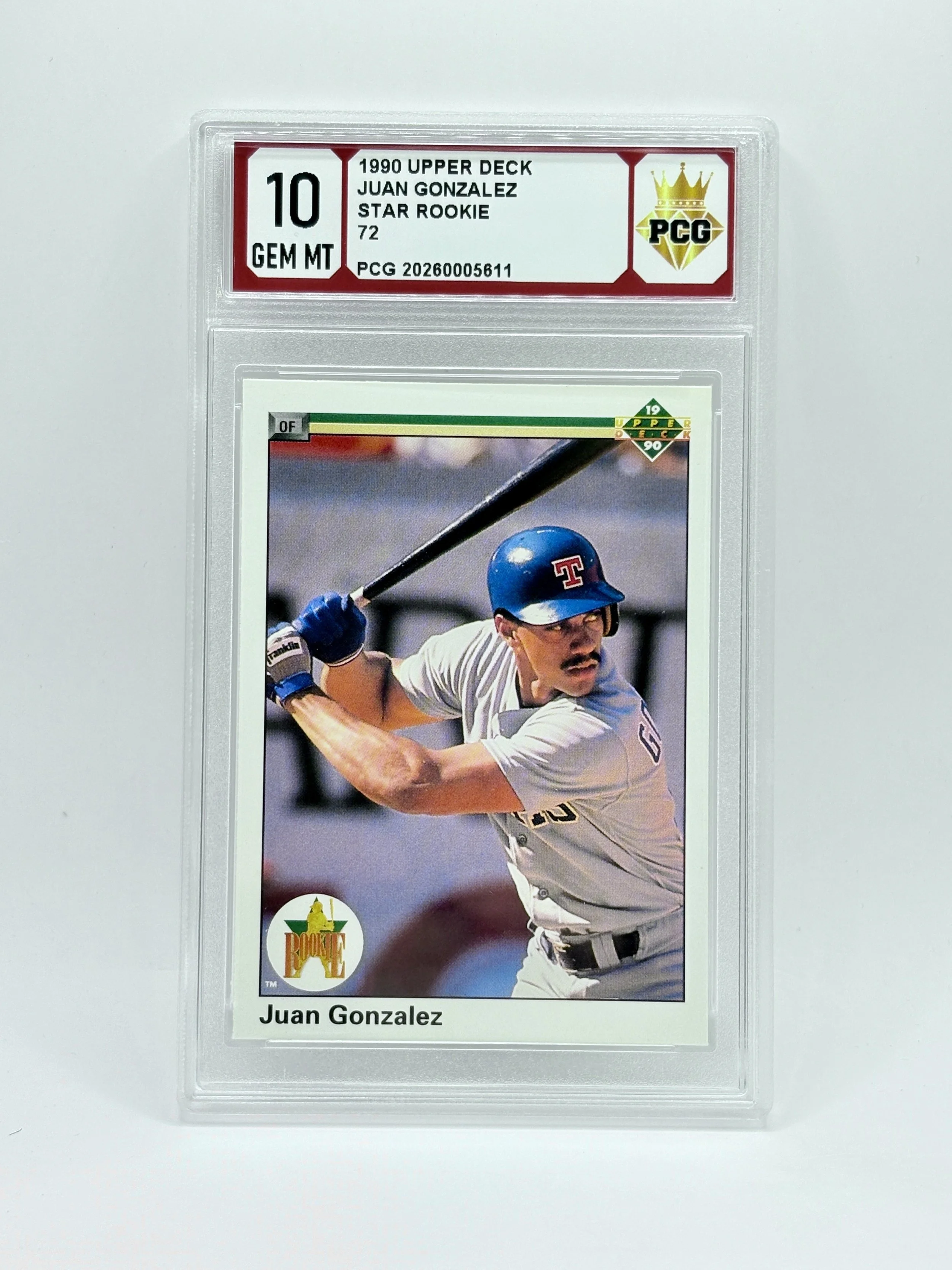#20250005611 1990 JUAN GONZALEZ 10 GEM MT