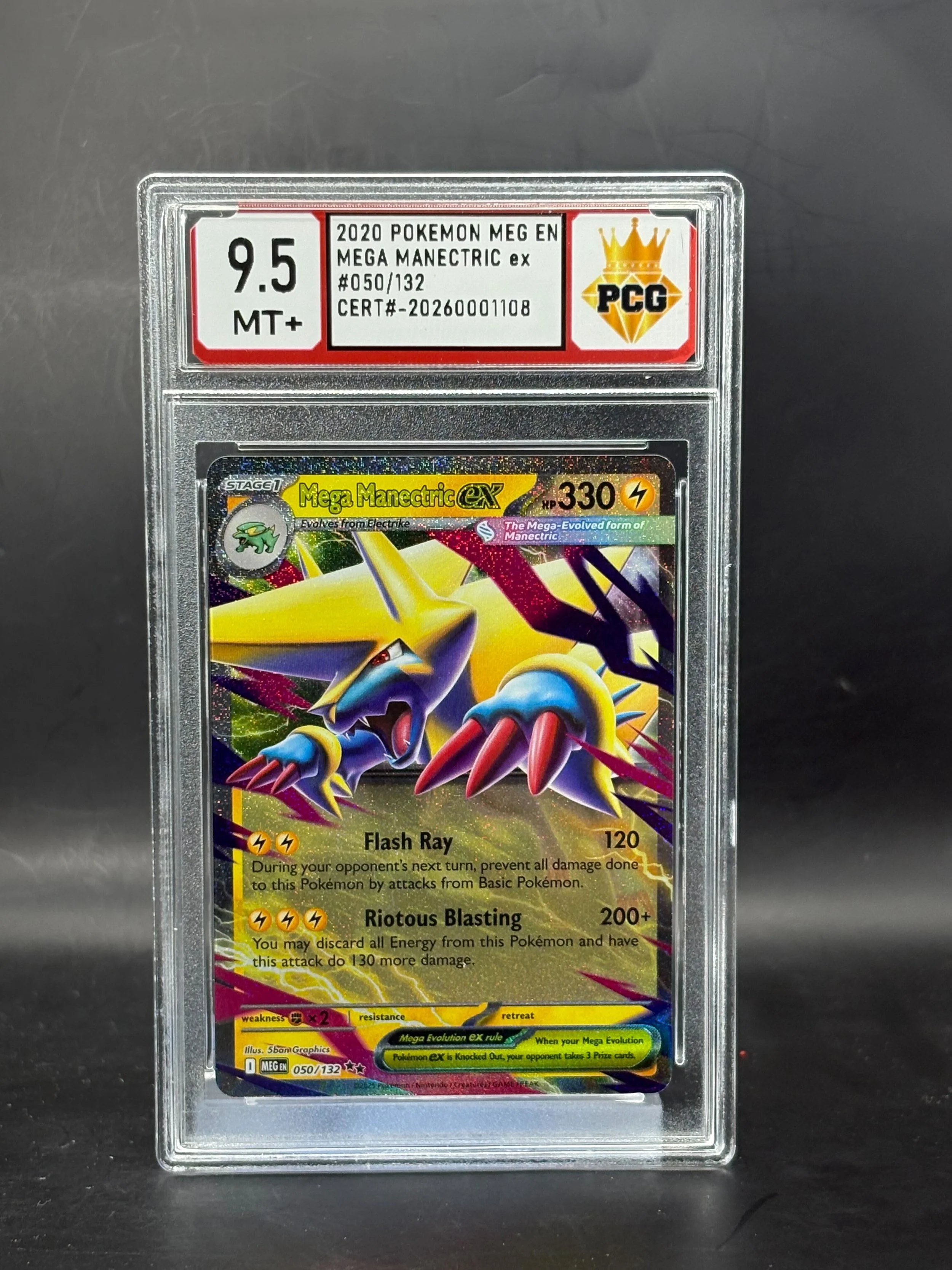 #20260001108 2020 POKEMON MEGA MANECTRIC 9.5 MT+