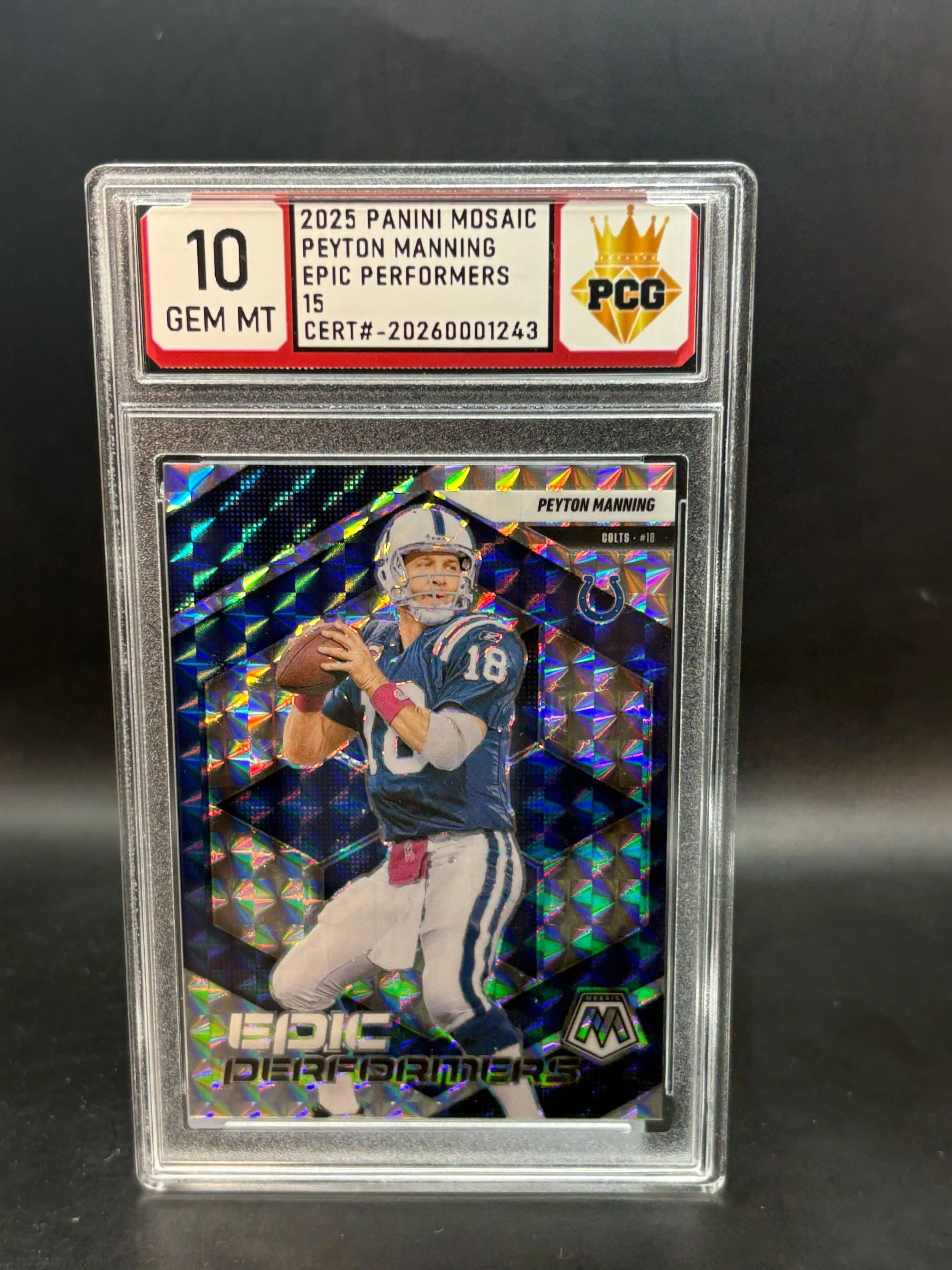 #20250001243 2025 PEYTON MANNING10 GEM MT