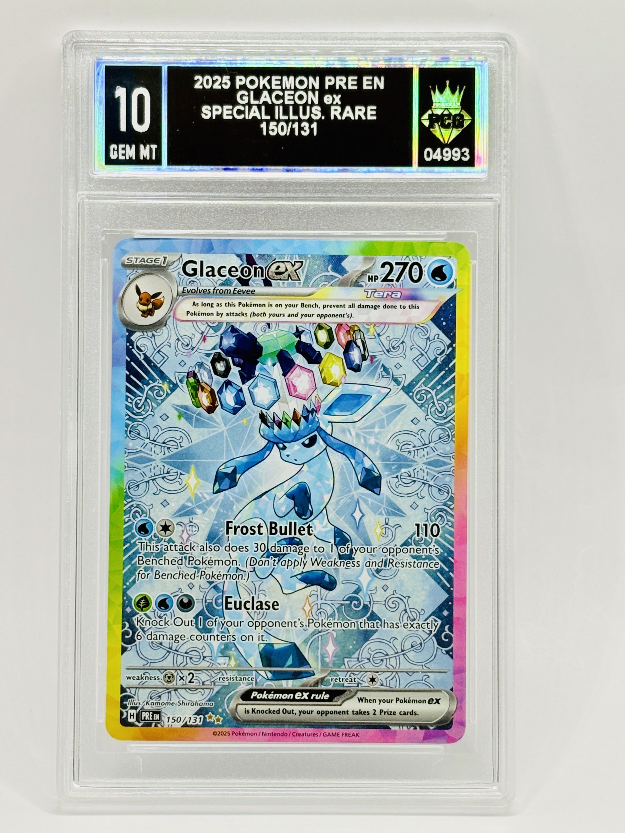 #20260004993 2025 GLACEON EX 10 GEM MT