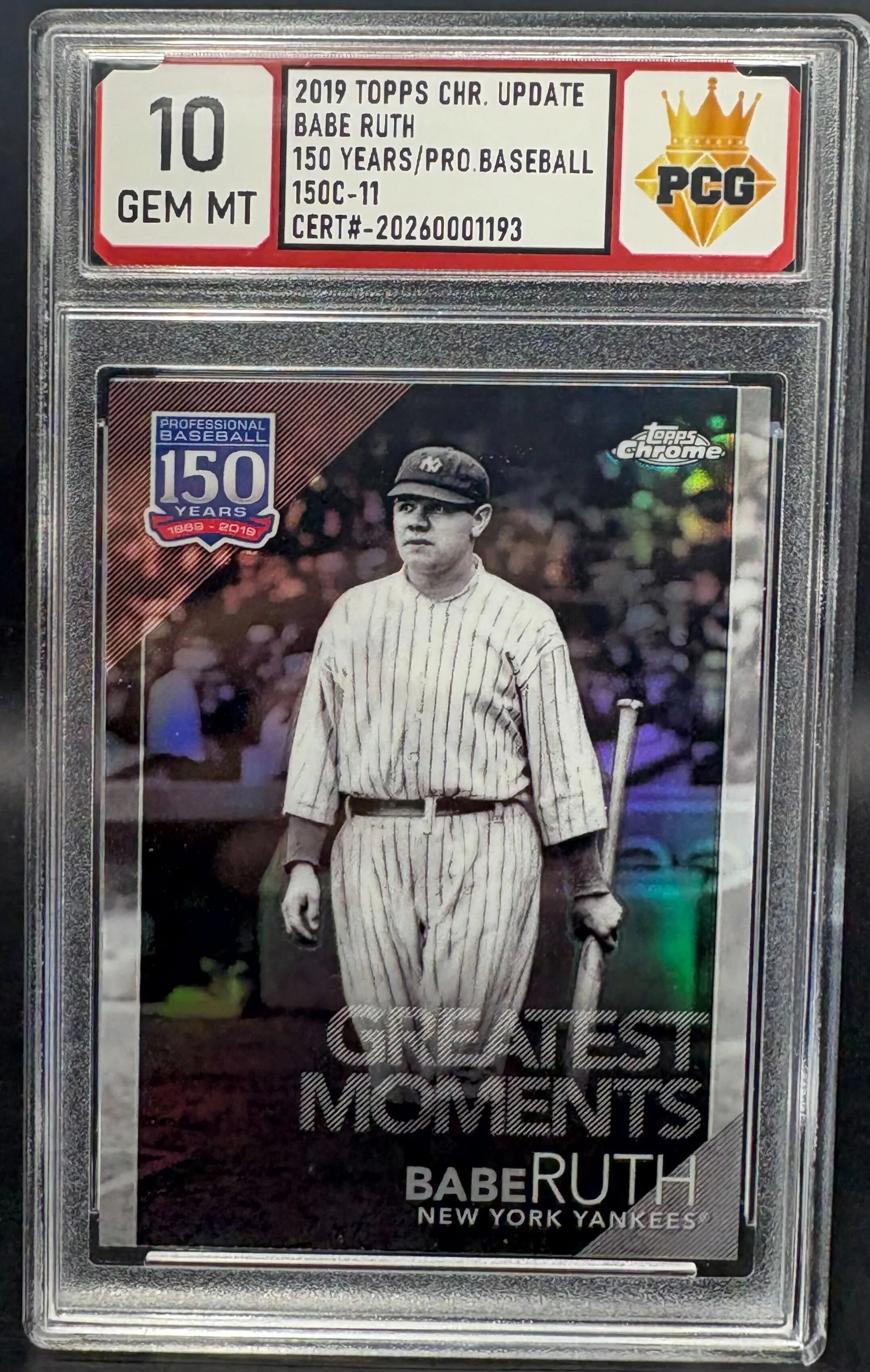 #20260001193 2025 BABE RUTH 10 GEM MT
