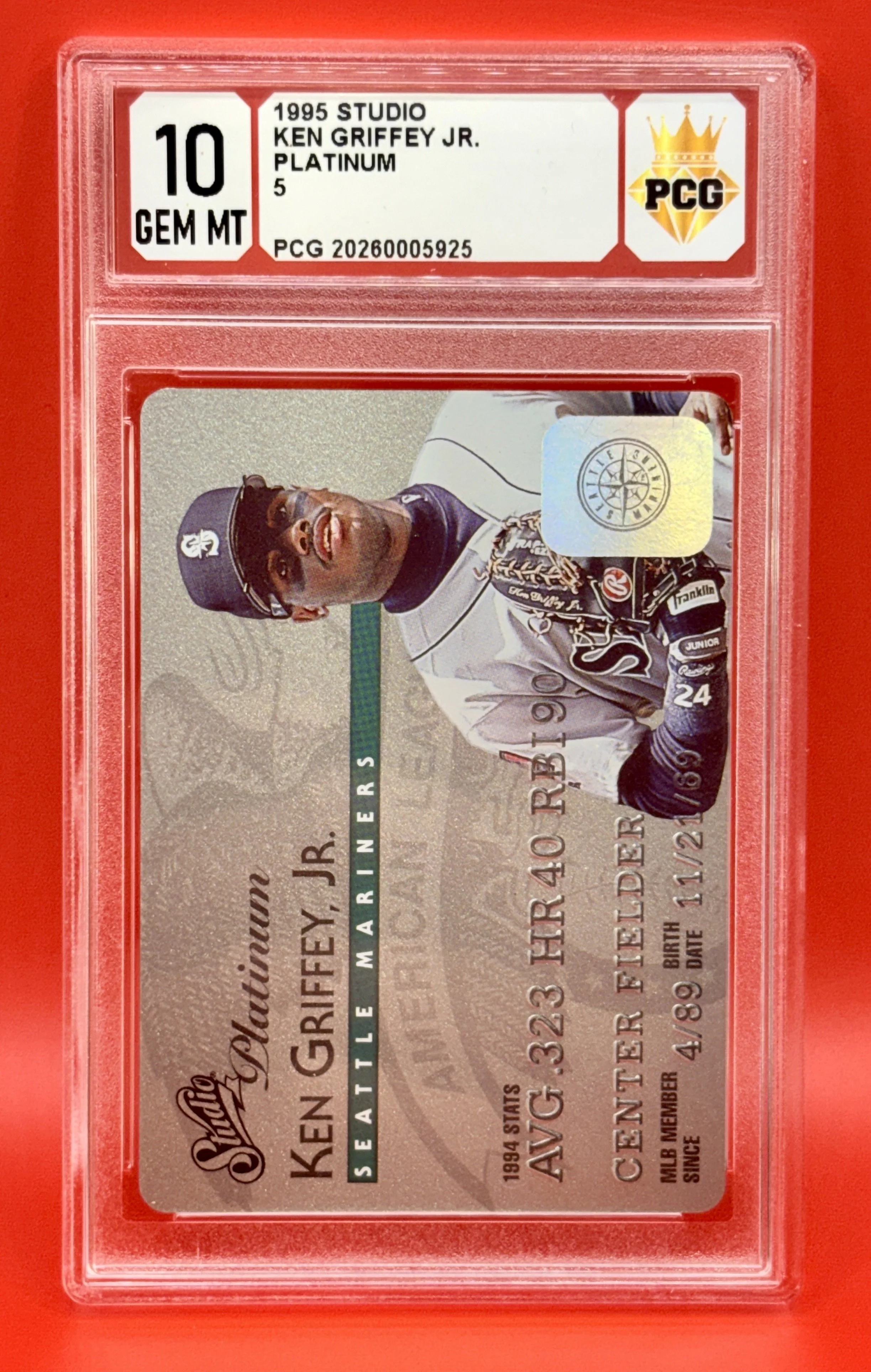 #20260005925 1995 KEN GRIIFFEY JR. 10 GEM MT