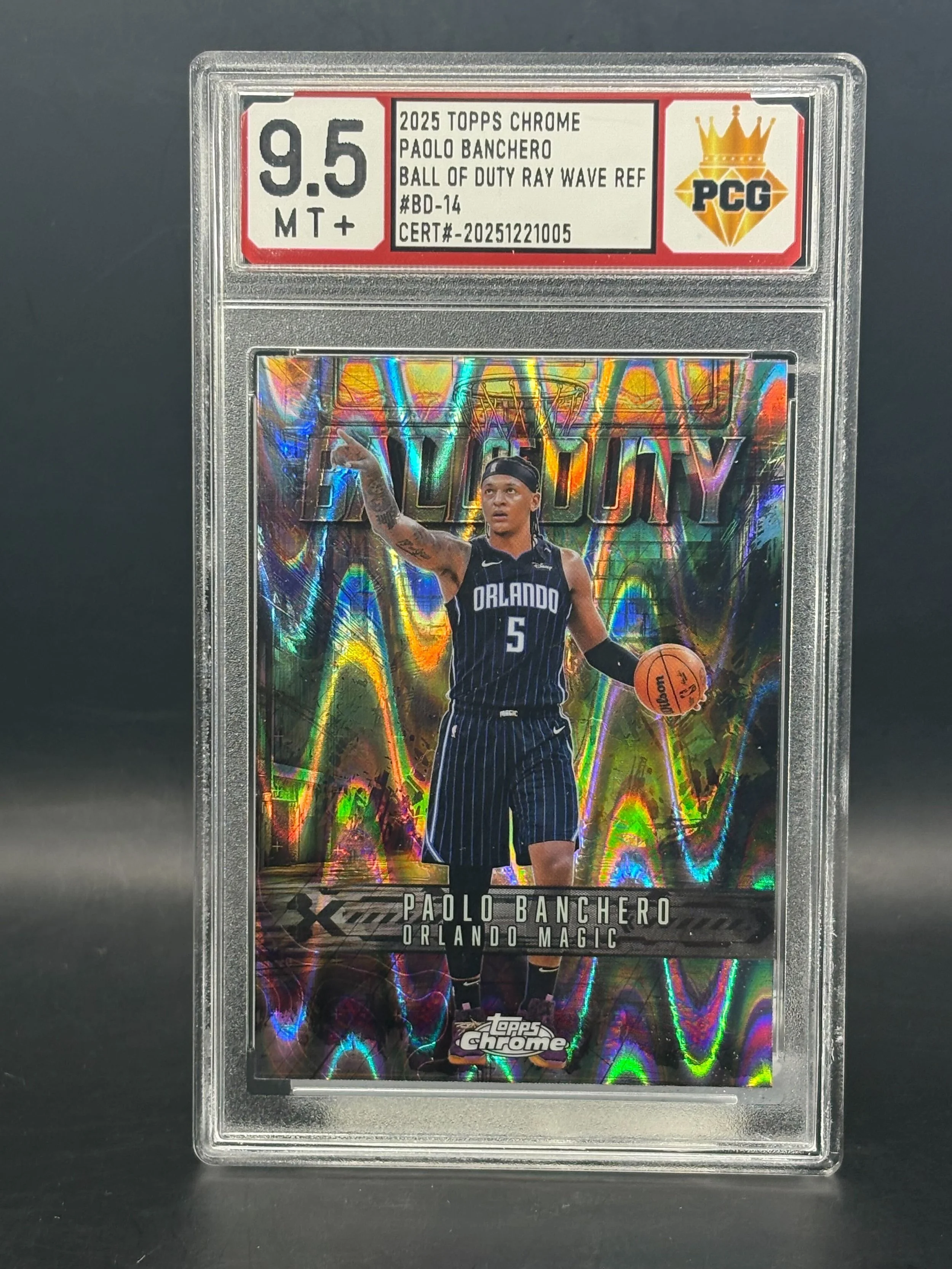 #20251221005 2025 TOPPS CHROME PAOLO BANCHERO BALL OF DUTY 9.5 MT+