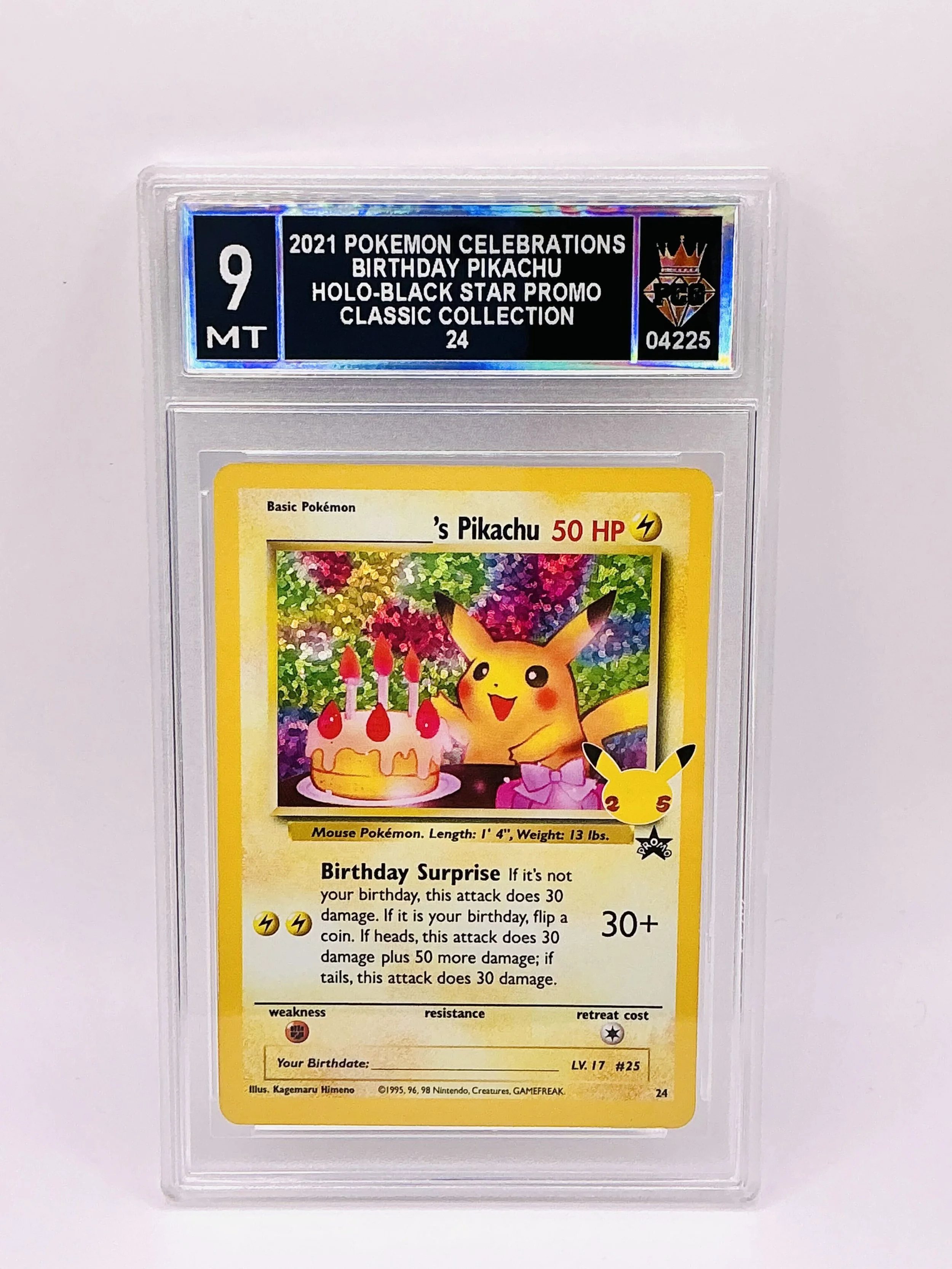 #04225 2021 BIRTHDAY PIKACHU 9 MT