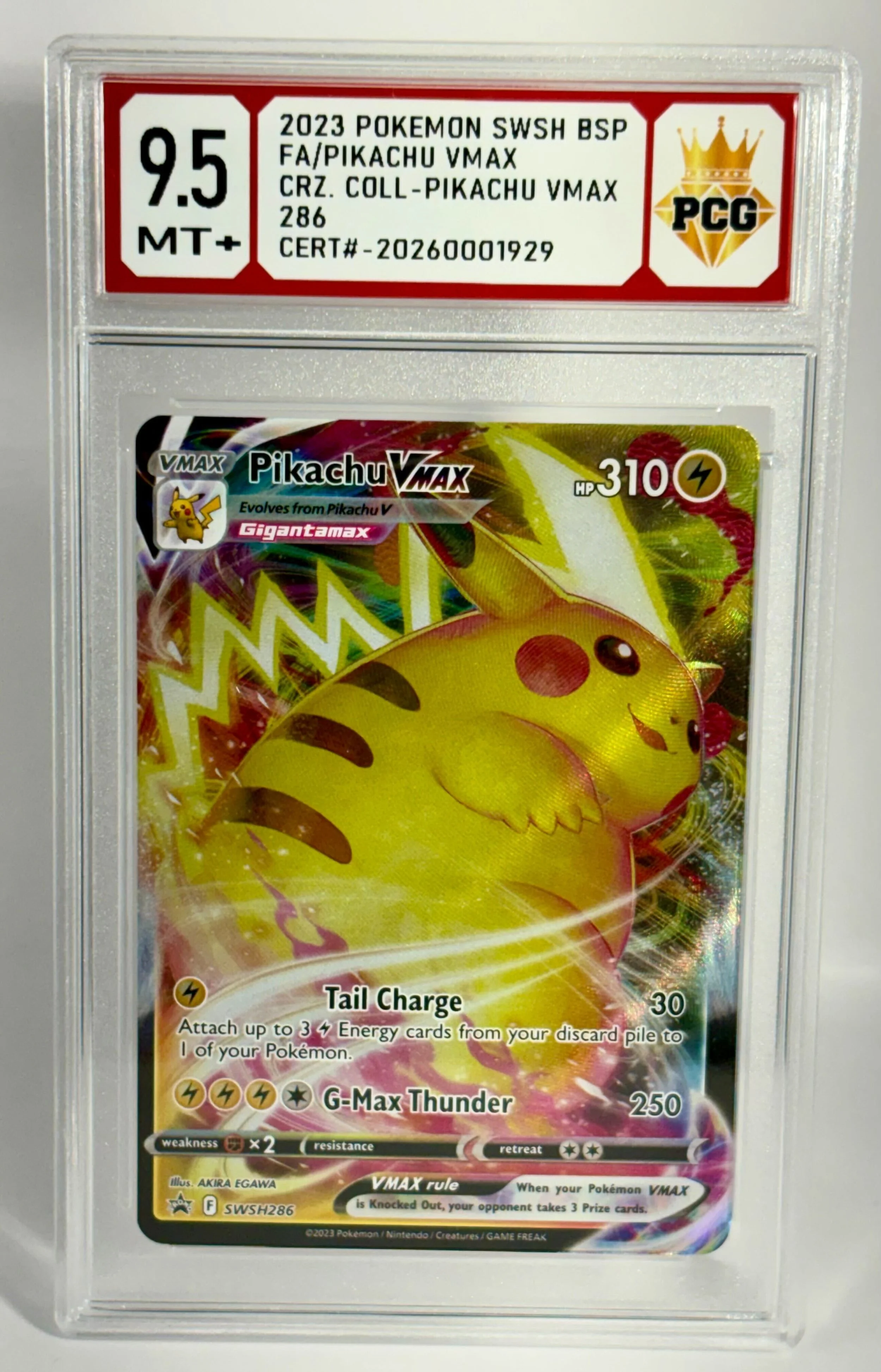 #20260001929 2023 PIKACHU VMAX 9.5 MT+