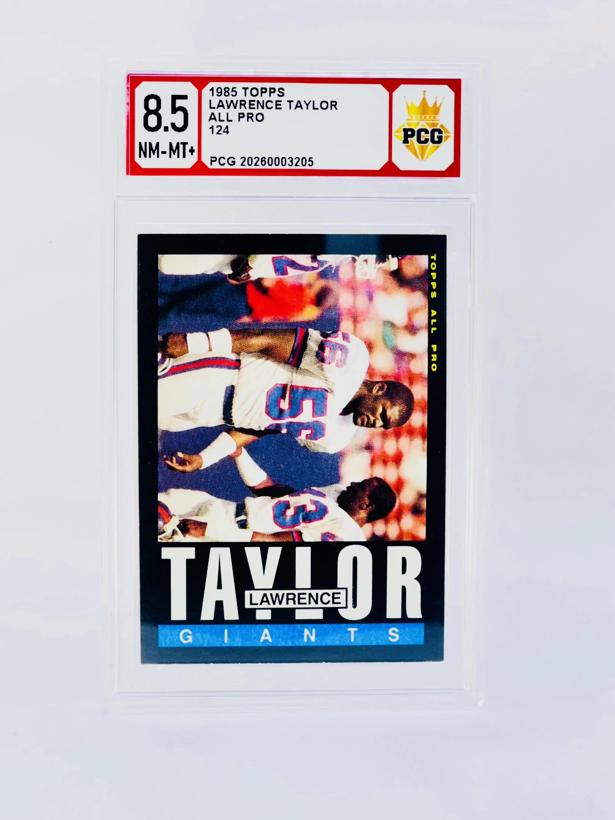 #20260003205 1985 LAWRENCE TAYLOR 8.5 NM-MT