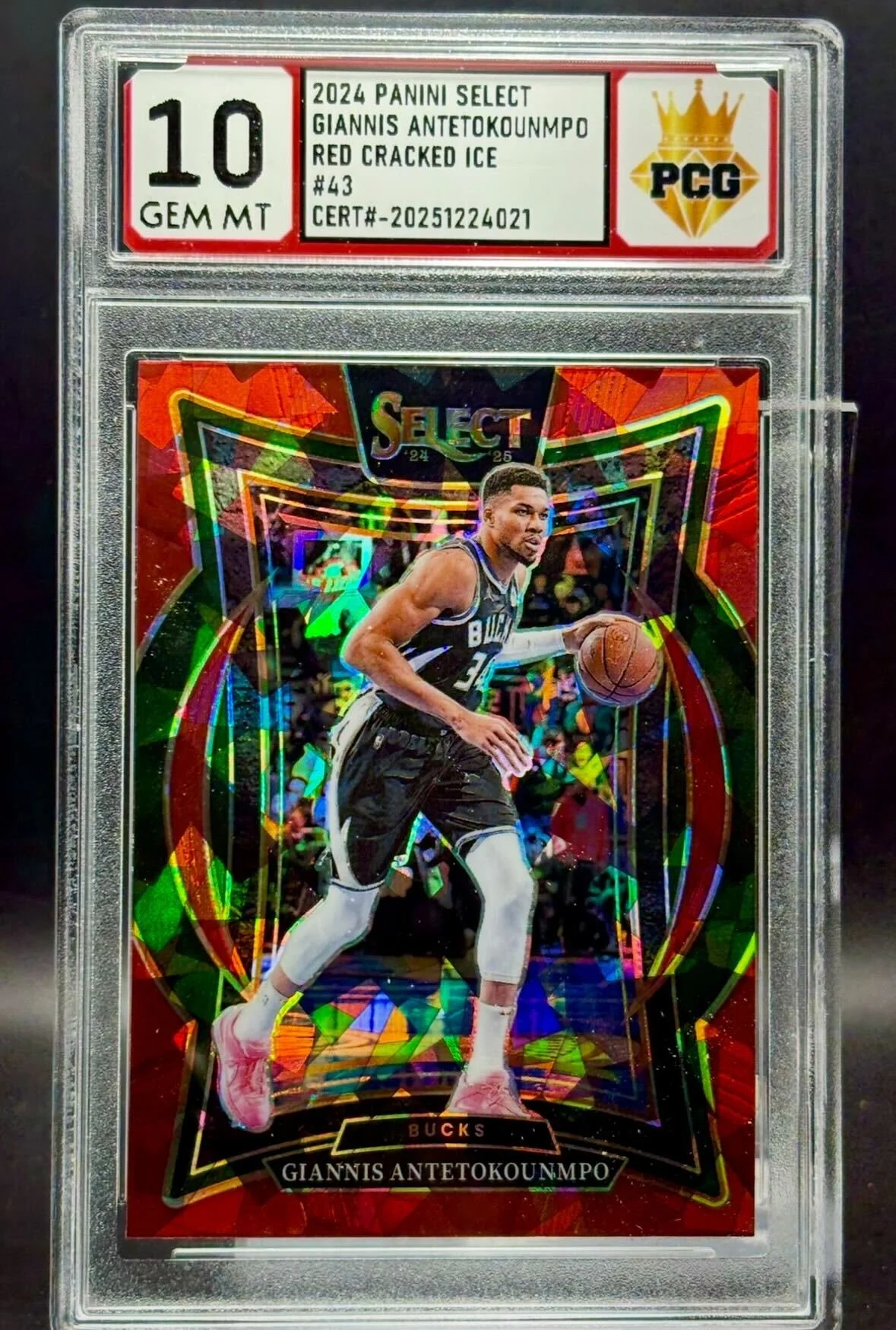 #20251224021 2024 PANINI SELECT GIANNIS ANTETOKOUNMPO 10 GEM MT