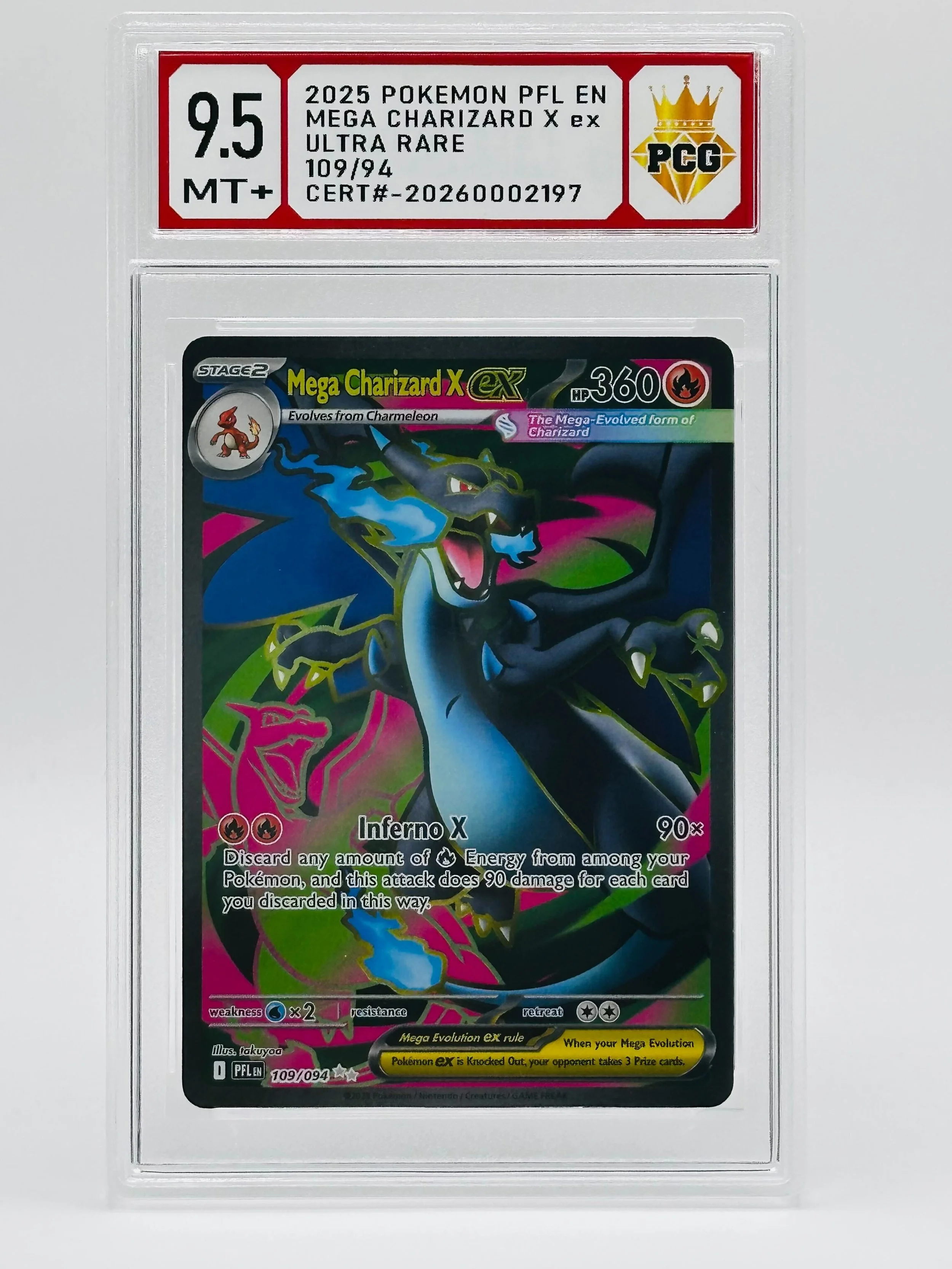 #2006002197 2025 MEGA CHARIZARD X EX 9.5 MT+