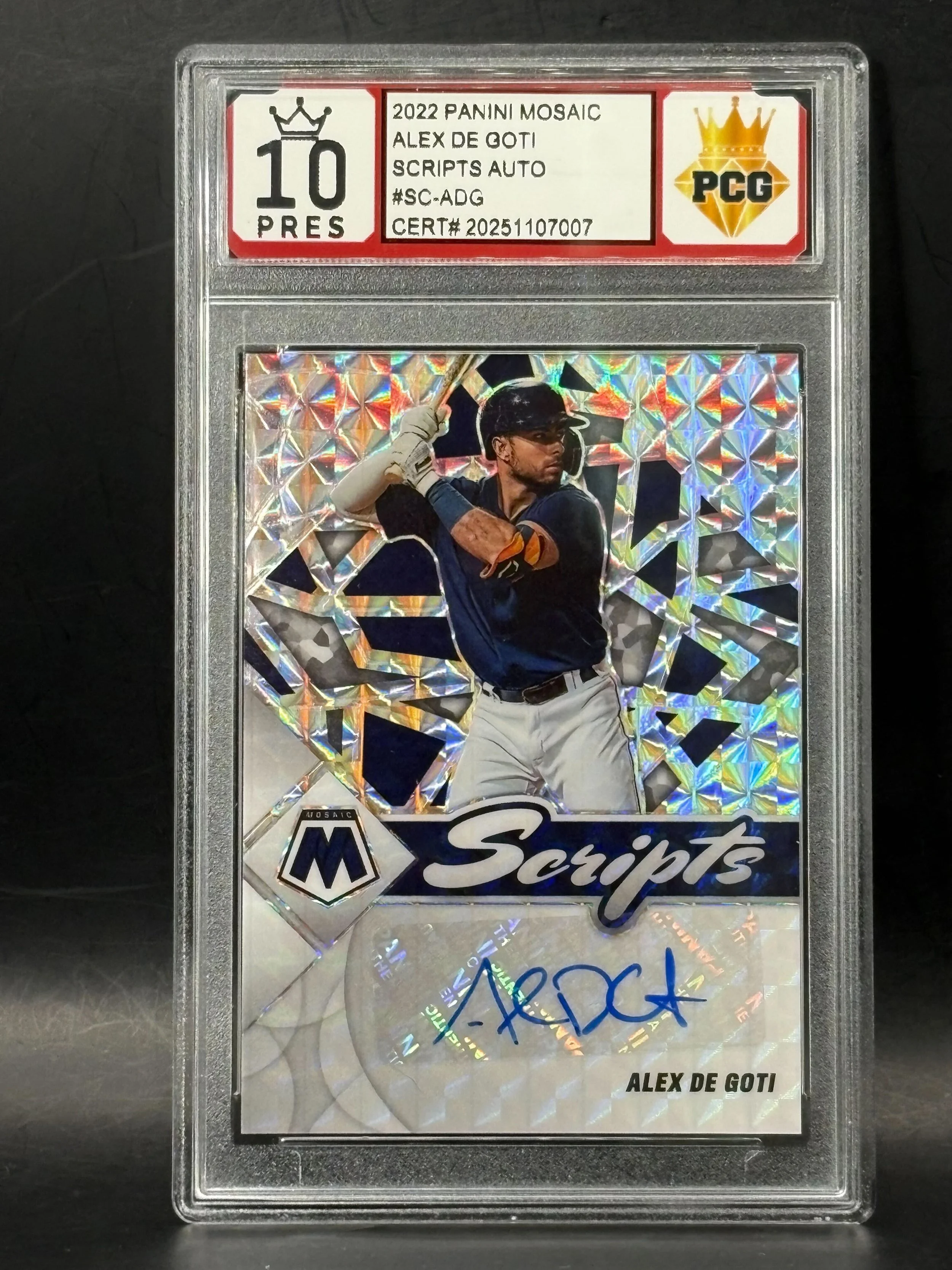 #20251107007 Alex De Goti Auto 10 Prestigious (Highest Grade)