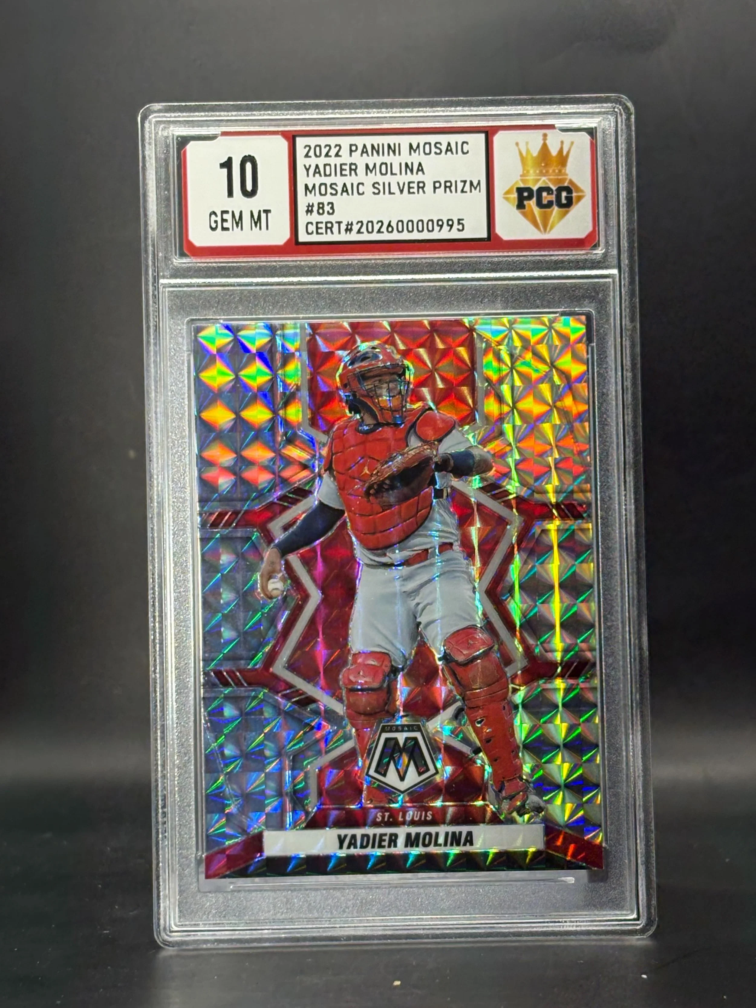 #20260000995 2022 YADIER MOLINA 10 GEM MT