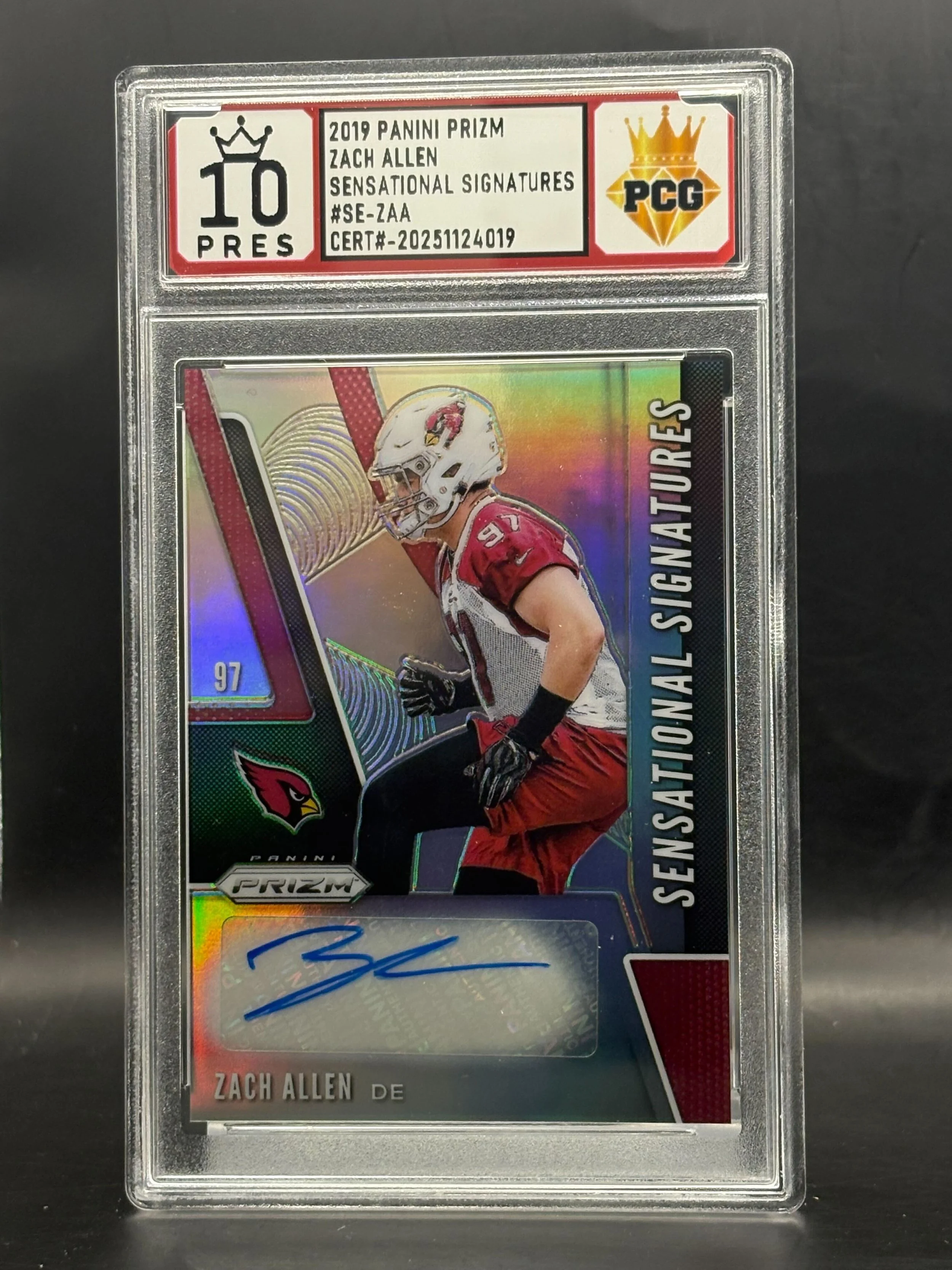 #20251124019 Zach Allen Auto 10 Prestigious (Highest Grade)
