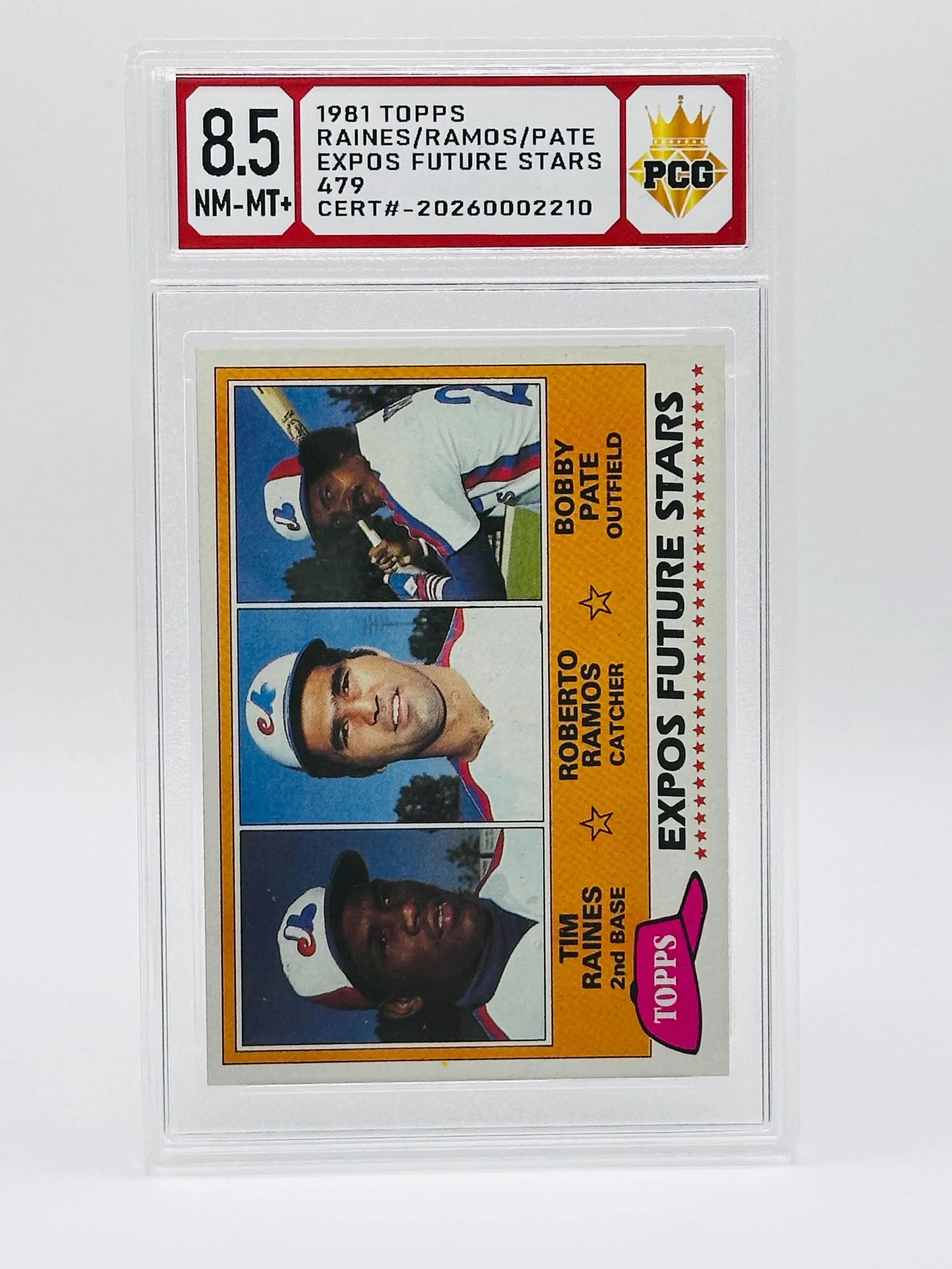 #20260002210 1981 TOPPS RAINES/RAMOS/PATE 8.5 NM-MT+