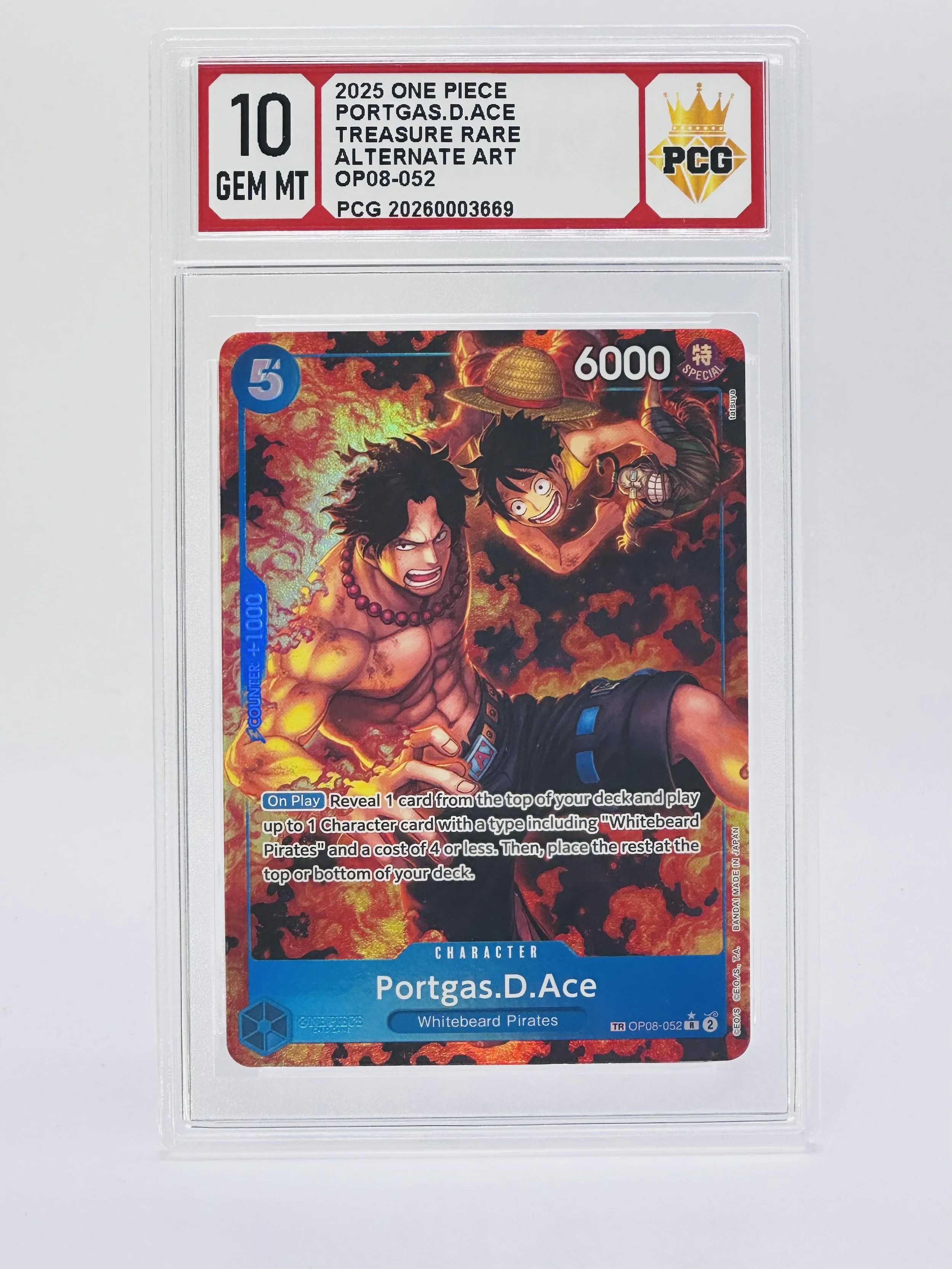 #20260003669 2025 PORTGAS.D.ACE 10 GEM MT