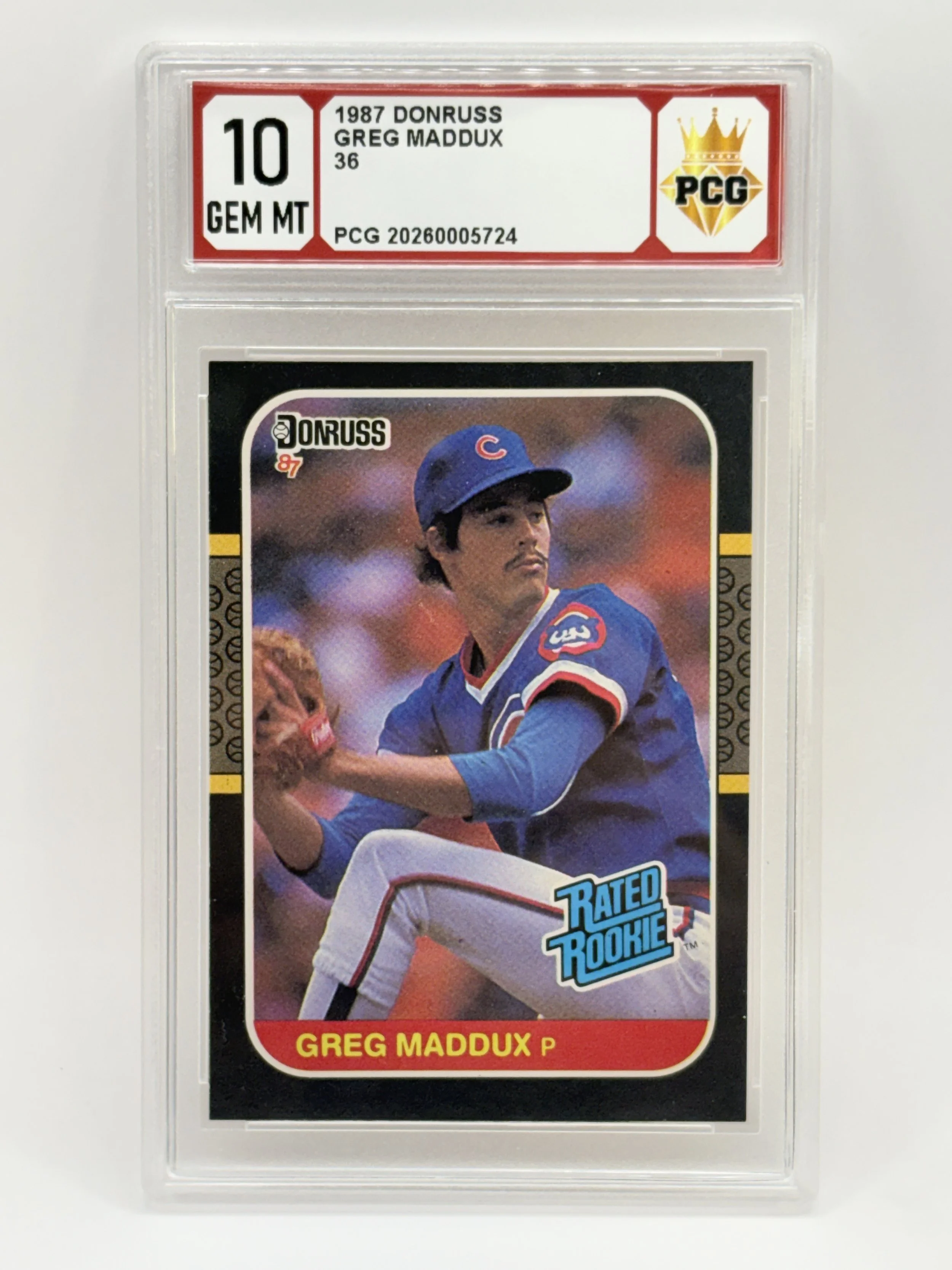 #20260005724 1987 GREG MADDUX 10 GEM MT
