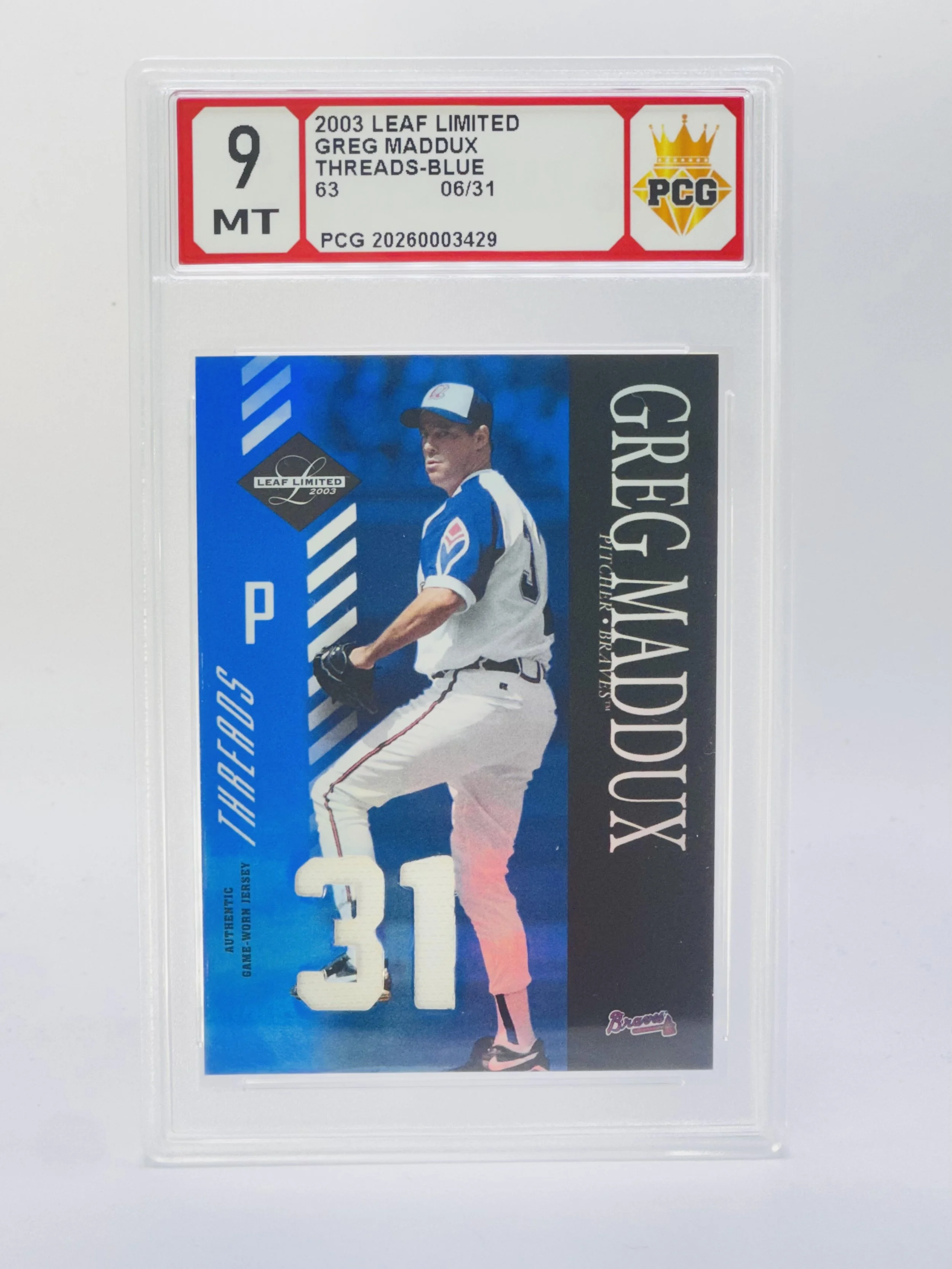 #20260003429 2003 GREG MADDUX 9 MT