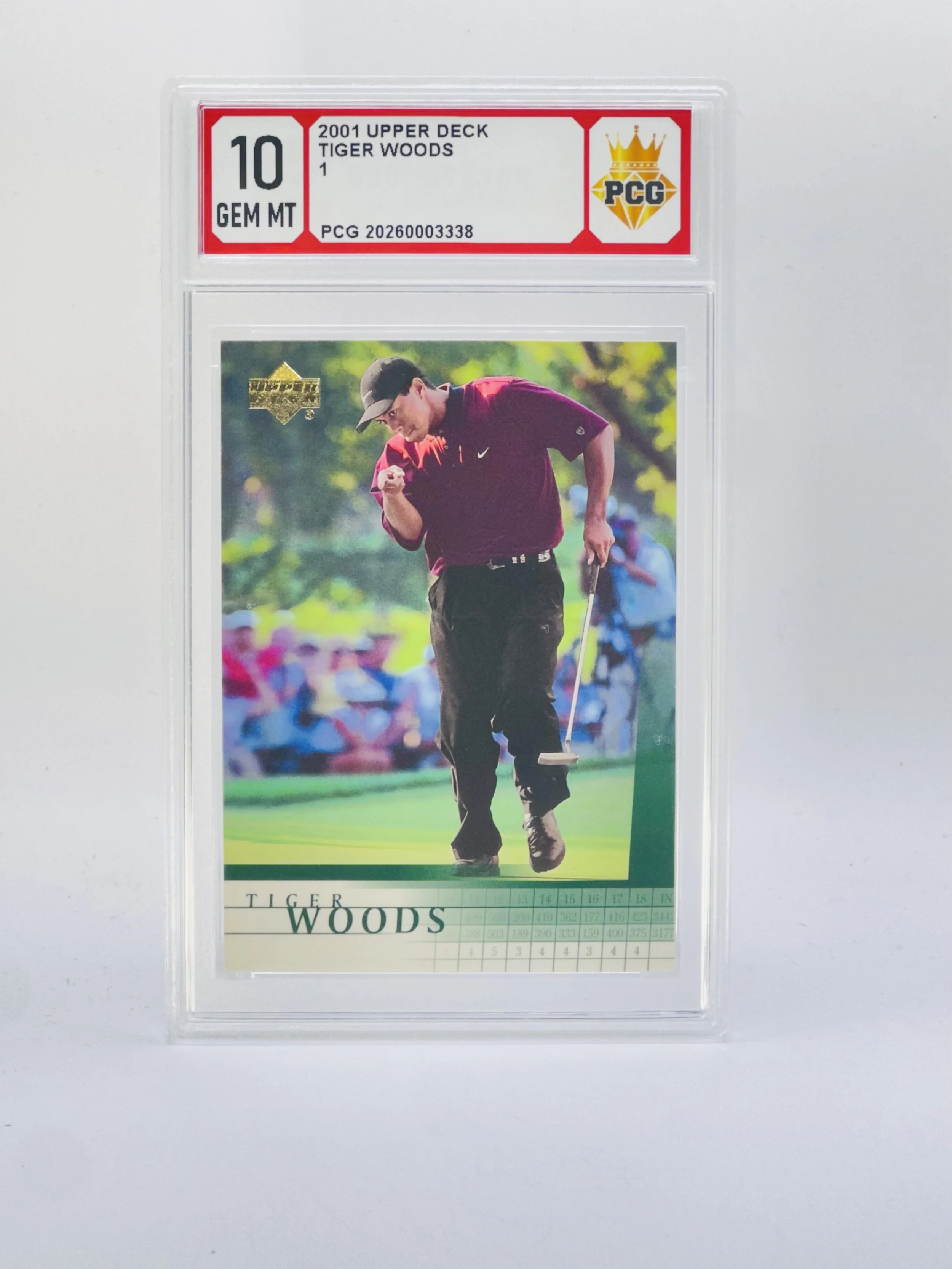 #20260003338 2001 TIGER WOODS 10 GEM MT