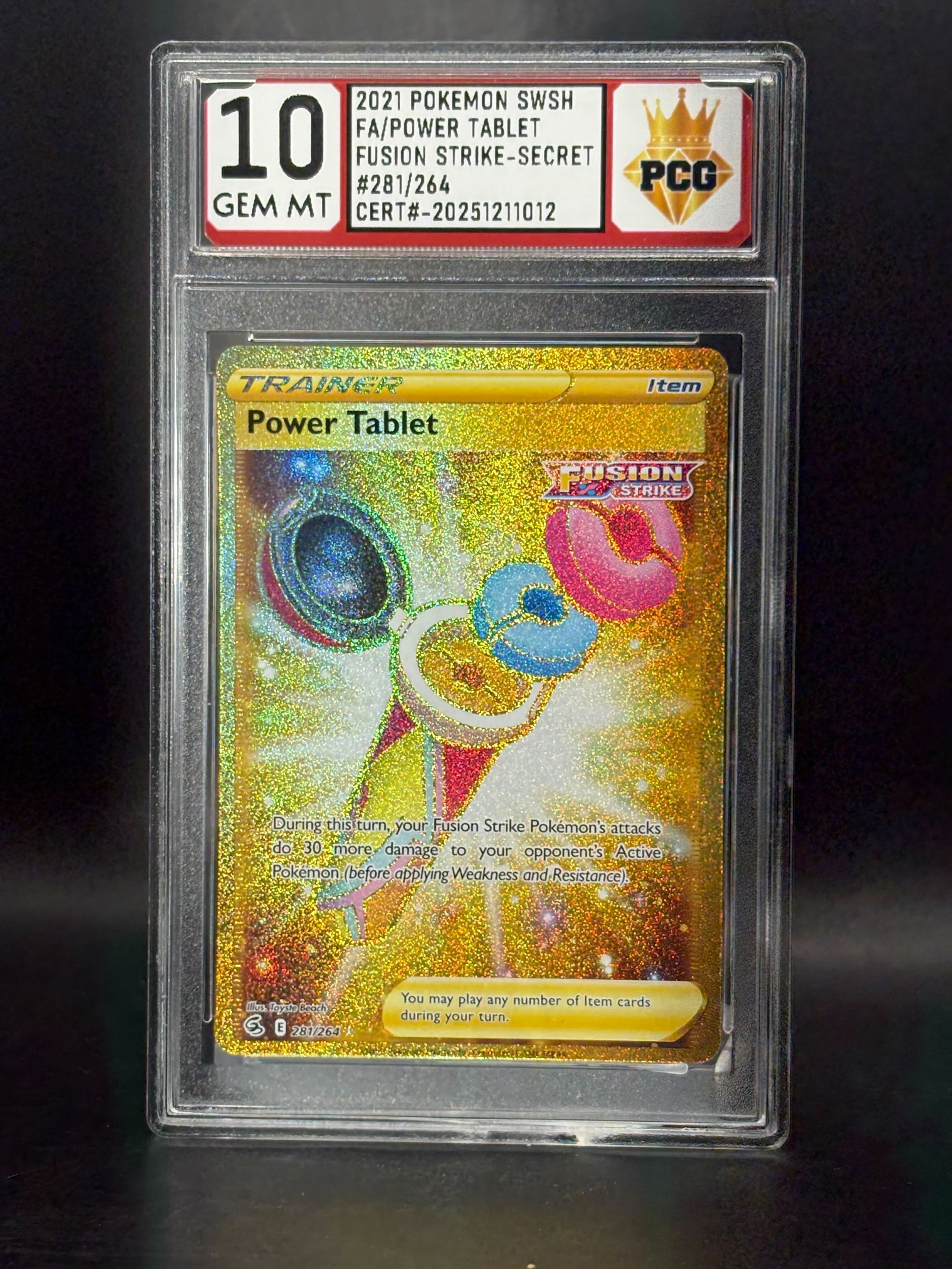 #20251211012 2021 POKEMON SWSH FA/POWER TABLET 10 GEM MT