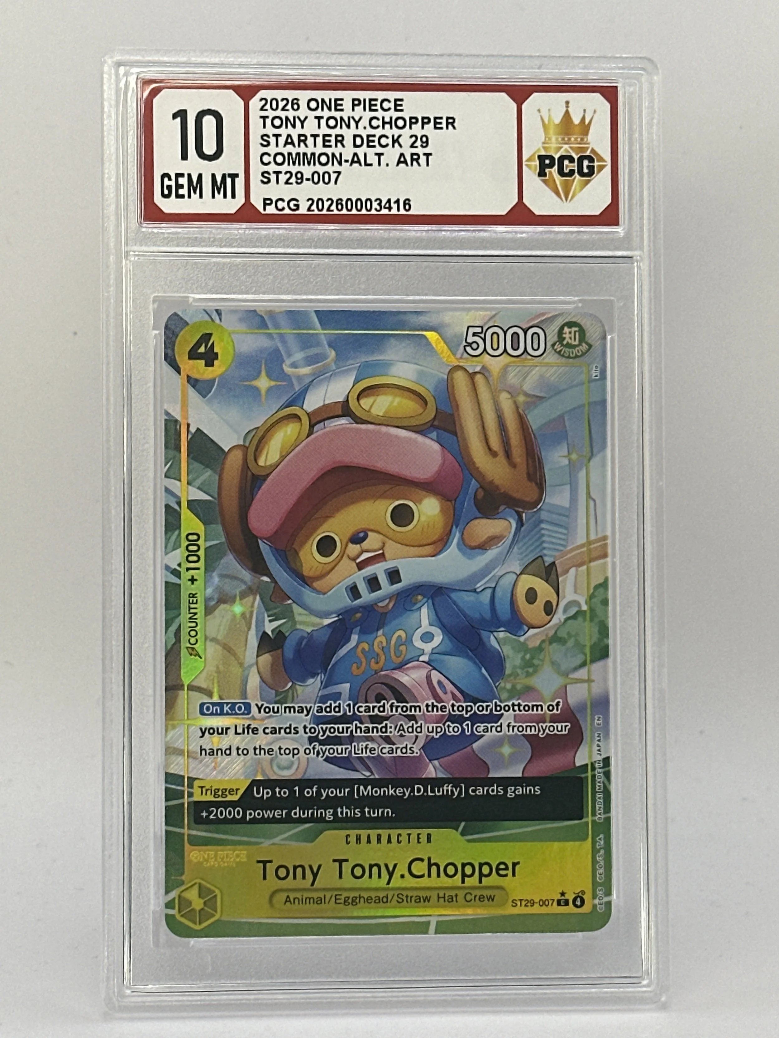 #20260003416 2026 TONY TONY.CHOPPER 10 GEM MT