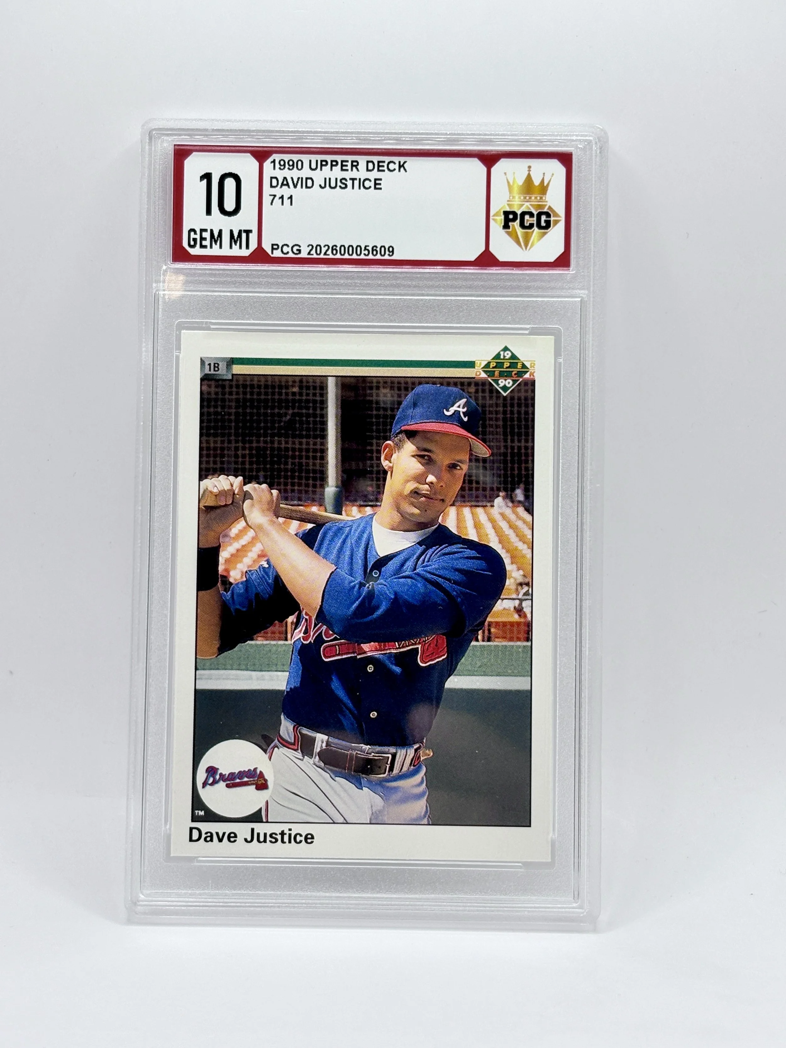 #20260005609 1990 DAVID JUSTICE 10 GEM MT