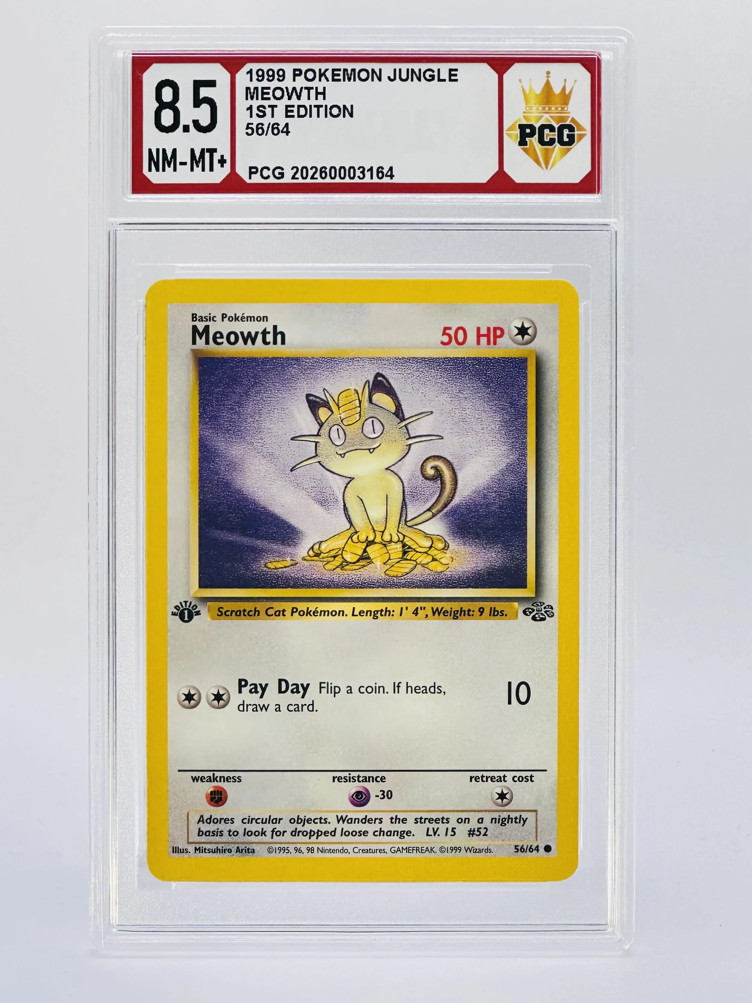 #20260003164 1999 MEOWTH 8.5 NM-MT+