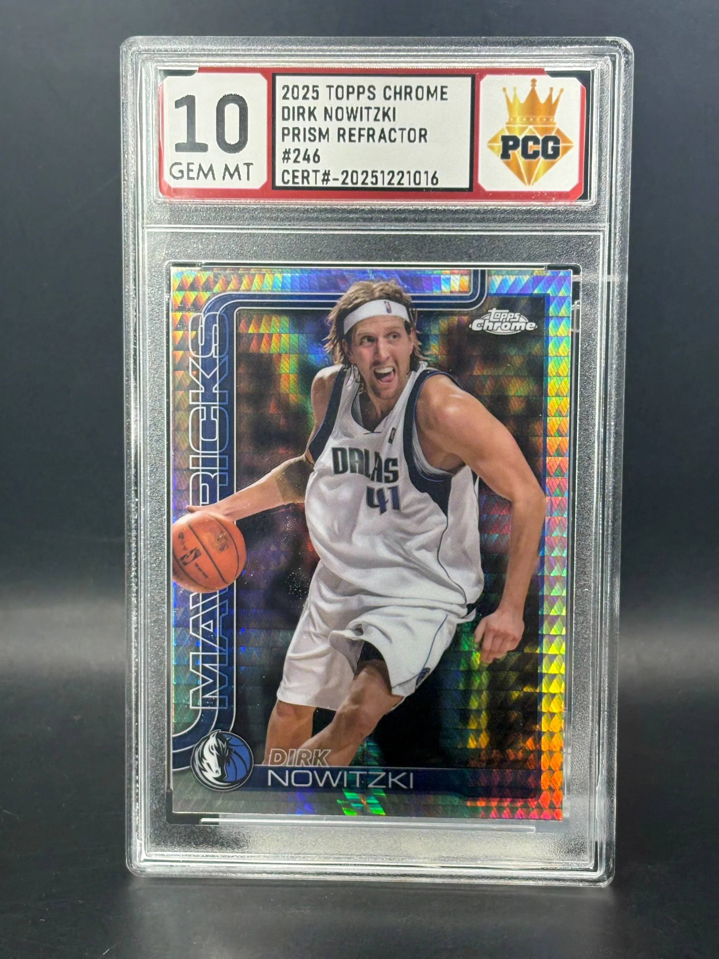 #20251221016 2025 TOPPS CHROME DIRK NOWITZKI 10 GEM MT