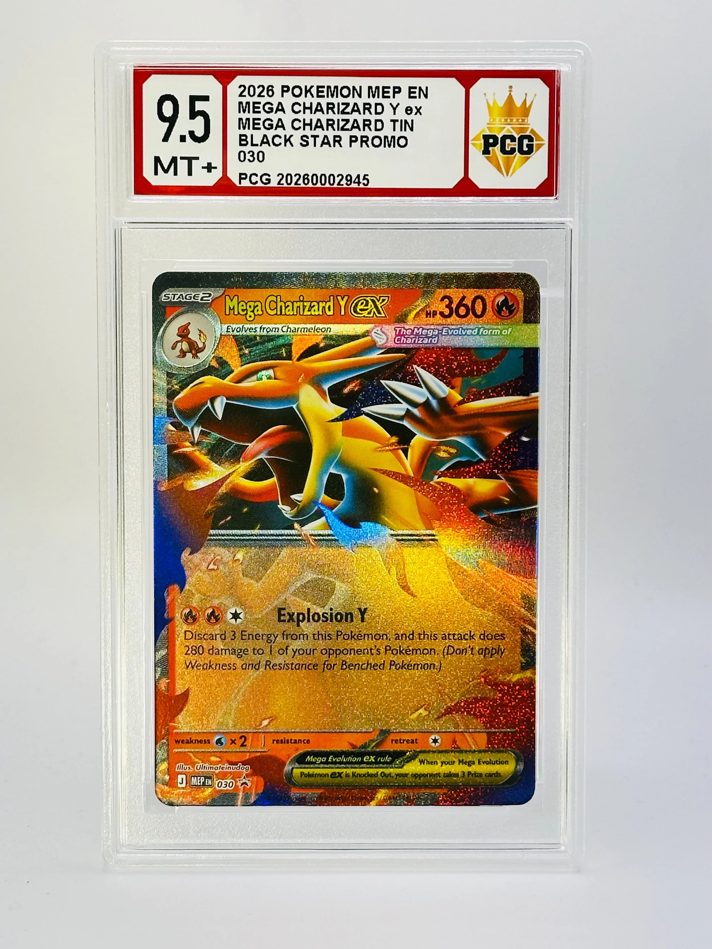 #20260002945 2026 MEGA CHARIZARD Y EX 9.5 MT+