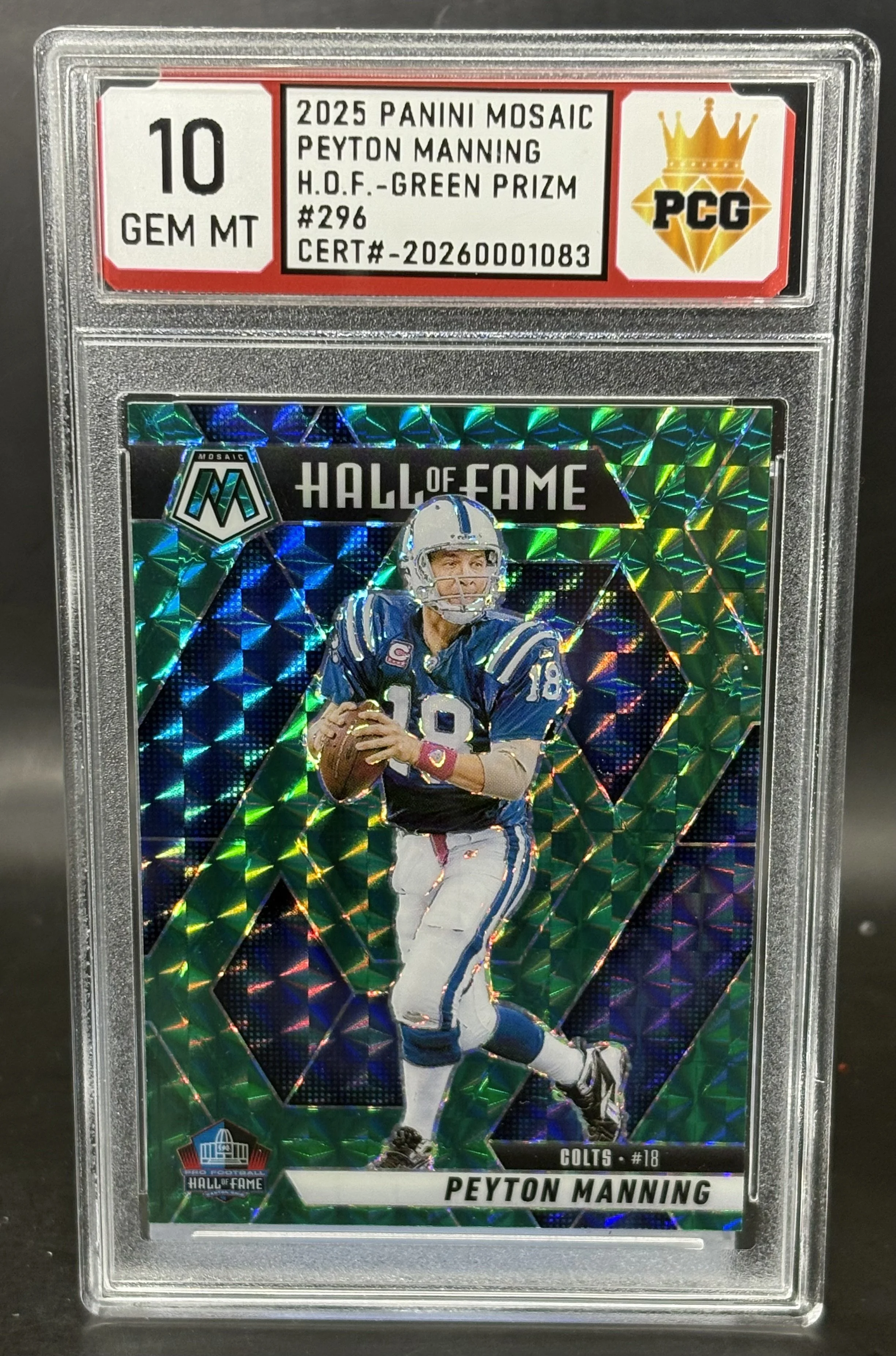 #20260001083 2025 PEYTON MANNING 10 GEM MT