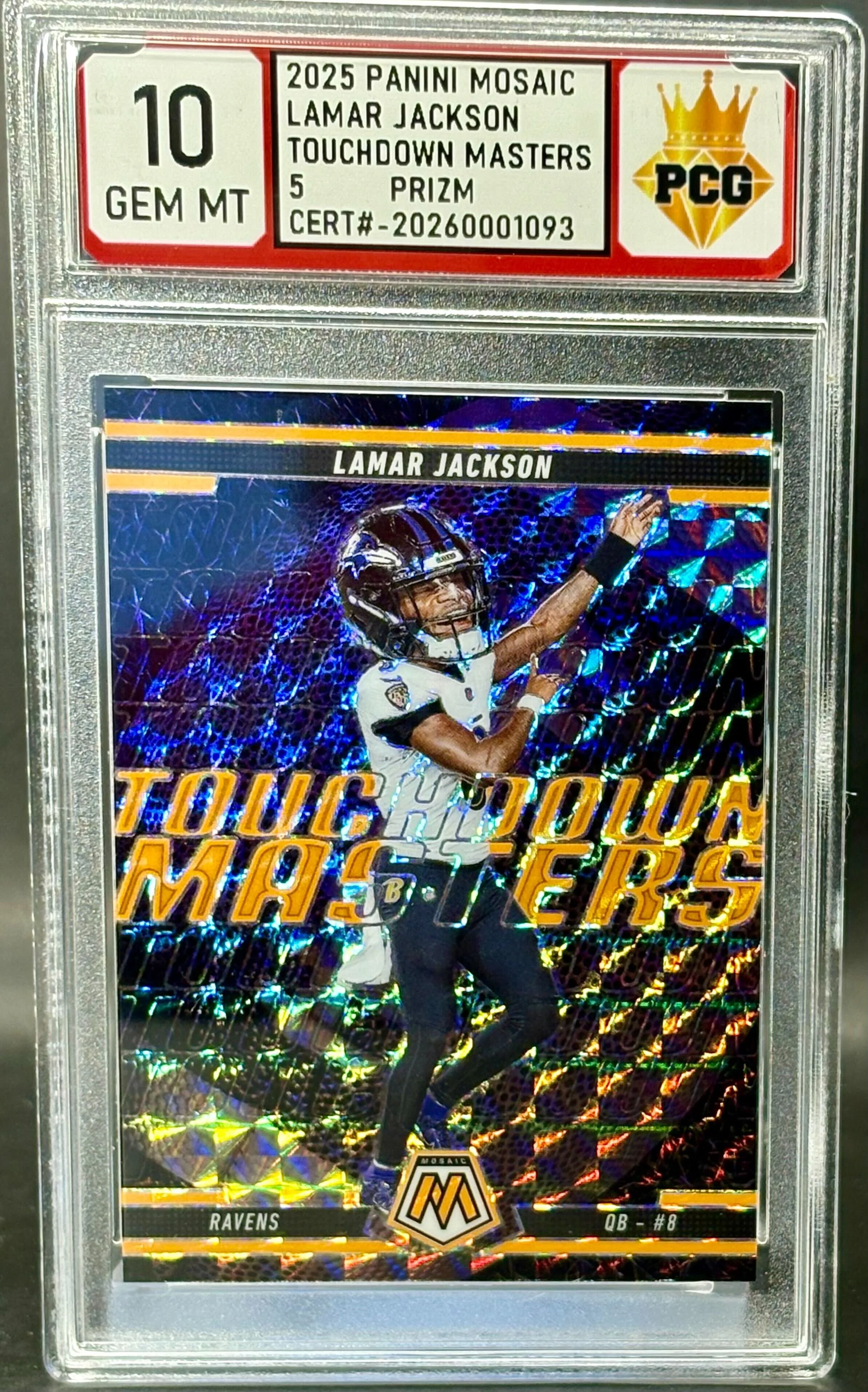 #20260001093 2025 LAMAR JACKSON 10 GEM MT