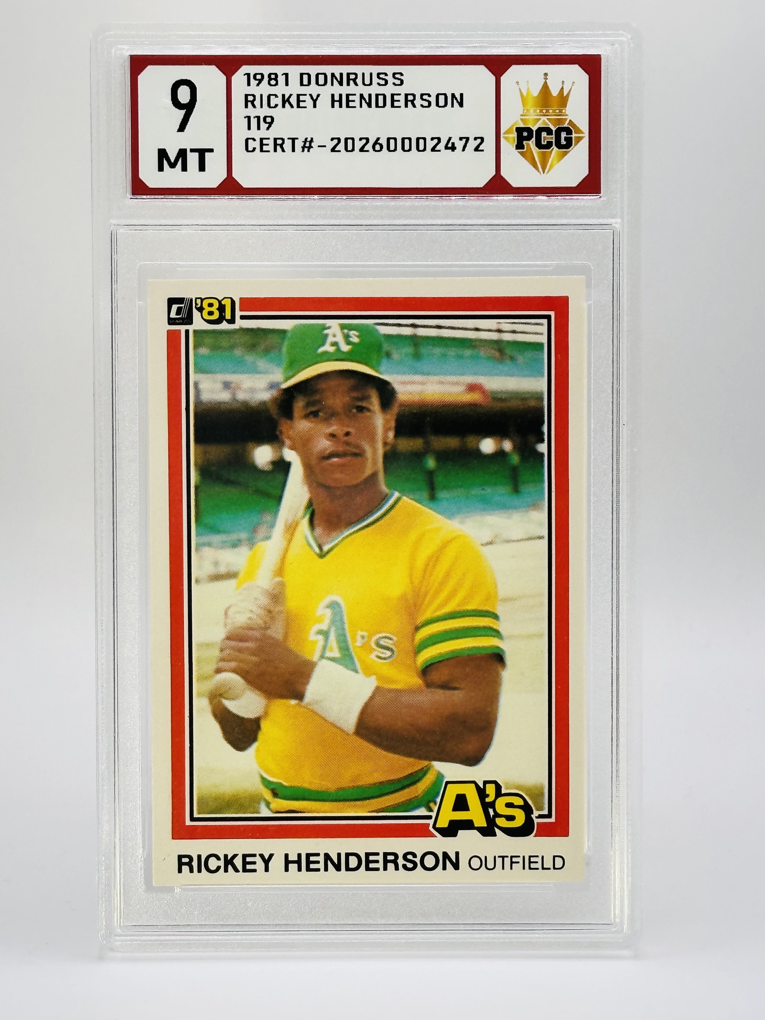 #20260002472 1981 RICKEY HENDERSON 9 MT
