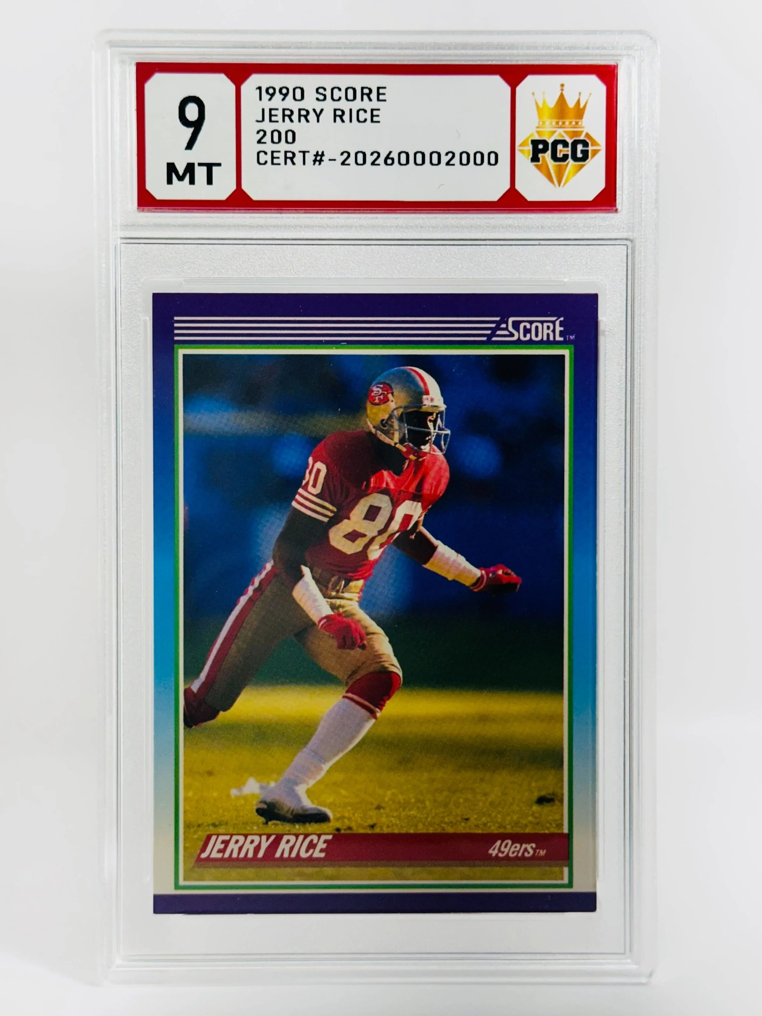 #20260002000 1990 JERRY RICE 9 MT