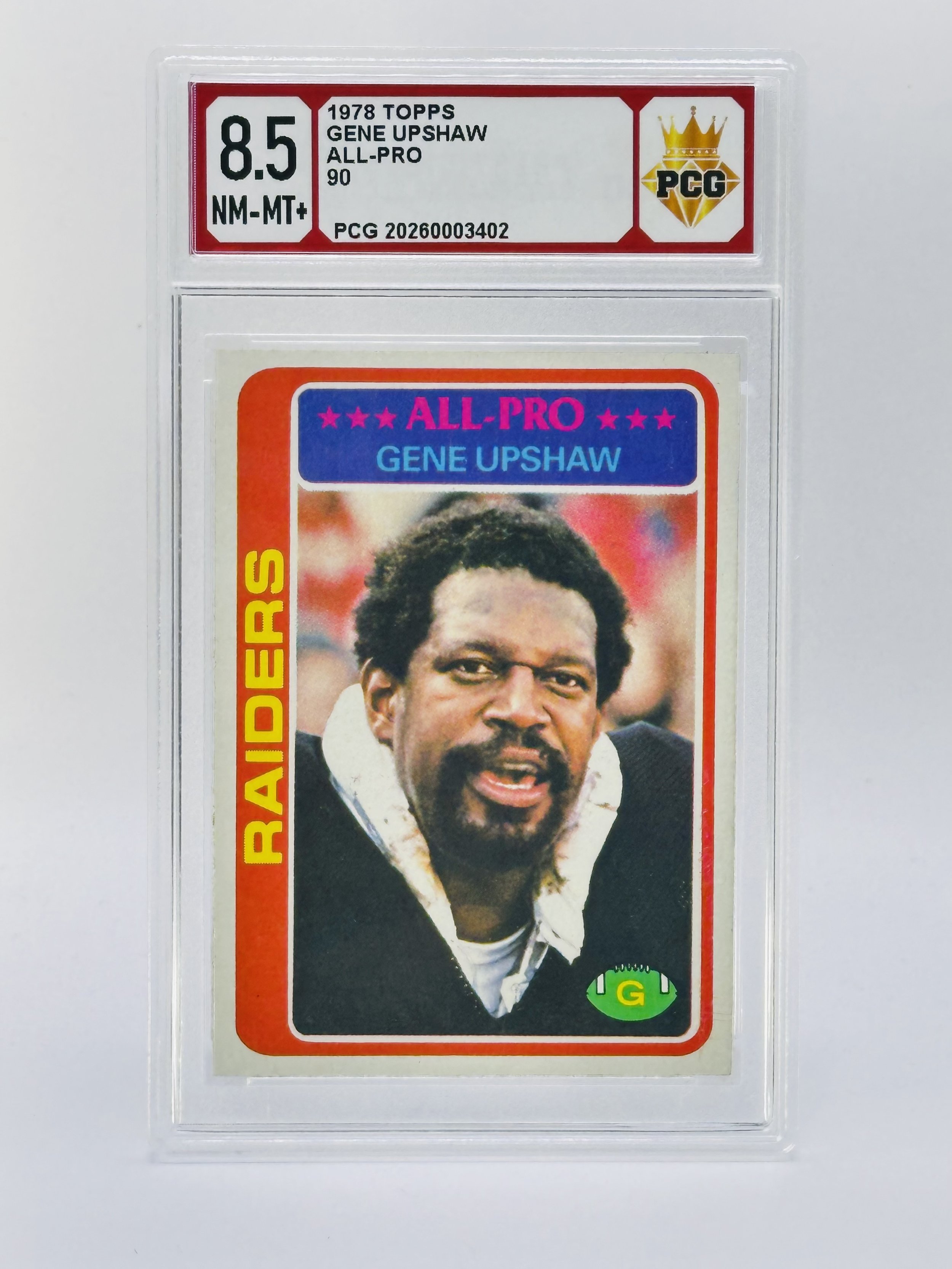 #20260003402 GENE UPSHAW 8.5 NM-MT+