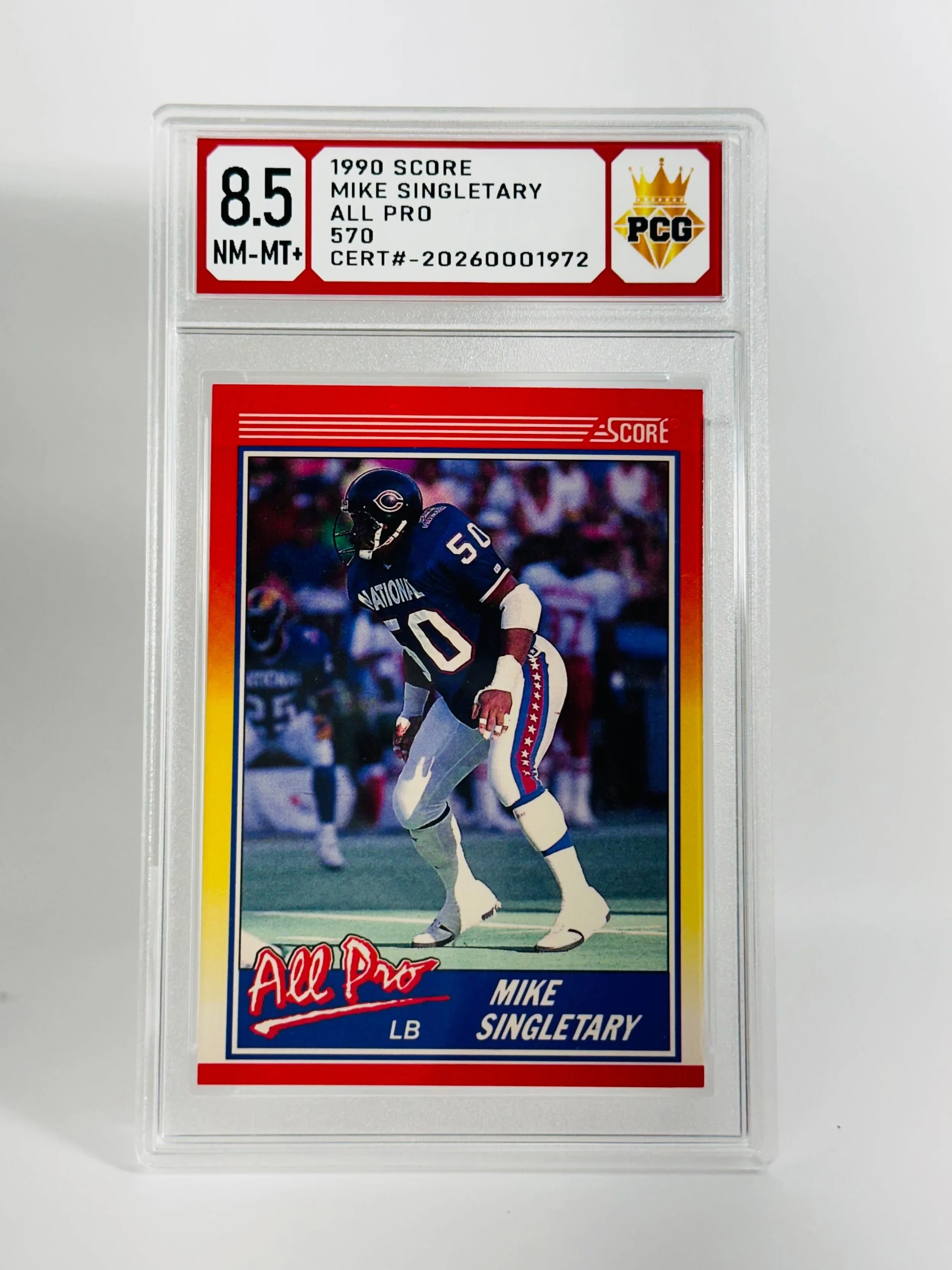 #20260001972 1990 MIKE SINGLETARY 8.5 NM-MT+