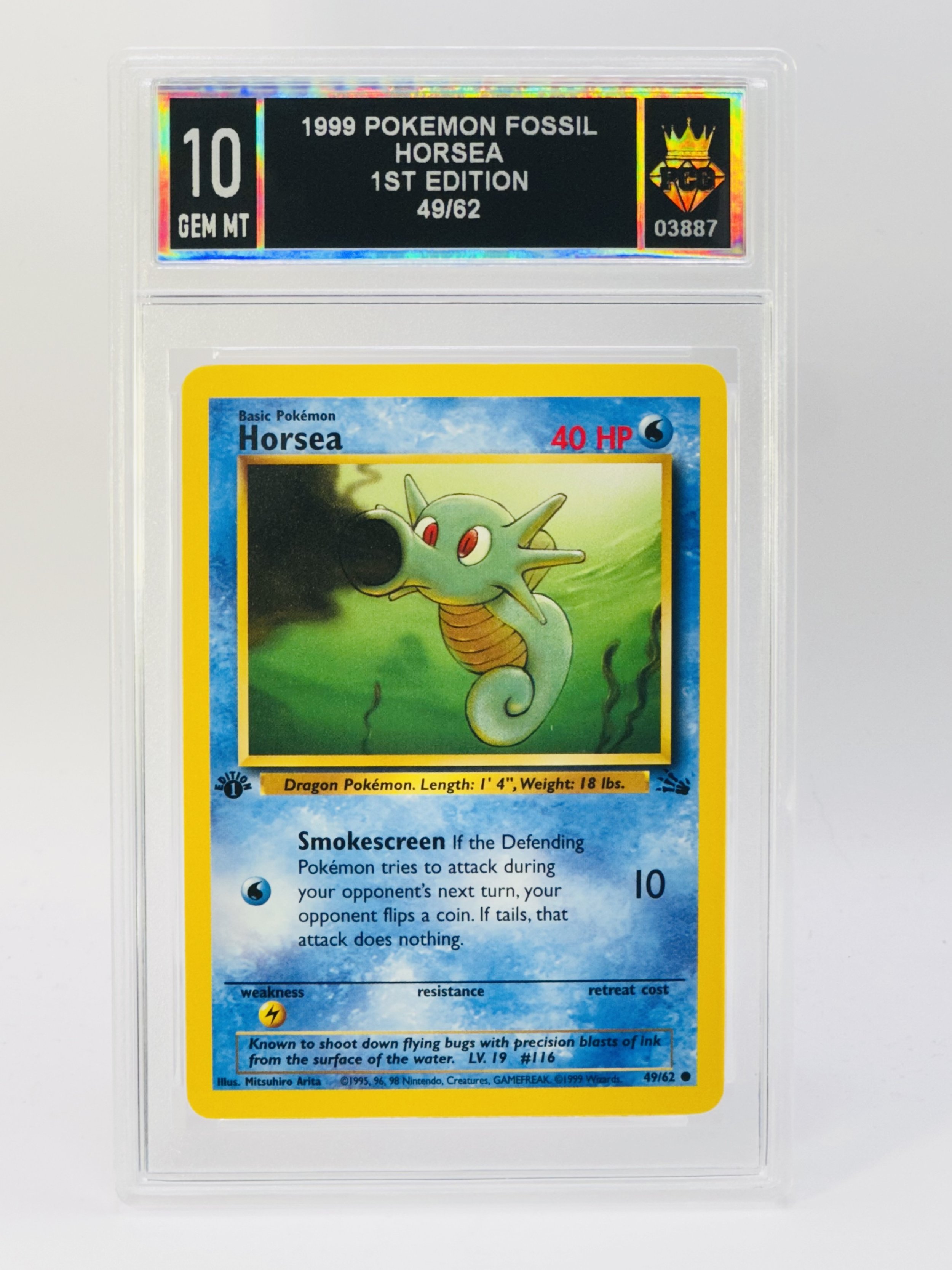 #20260003887 1999 HORSEA 10 GEM MT