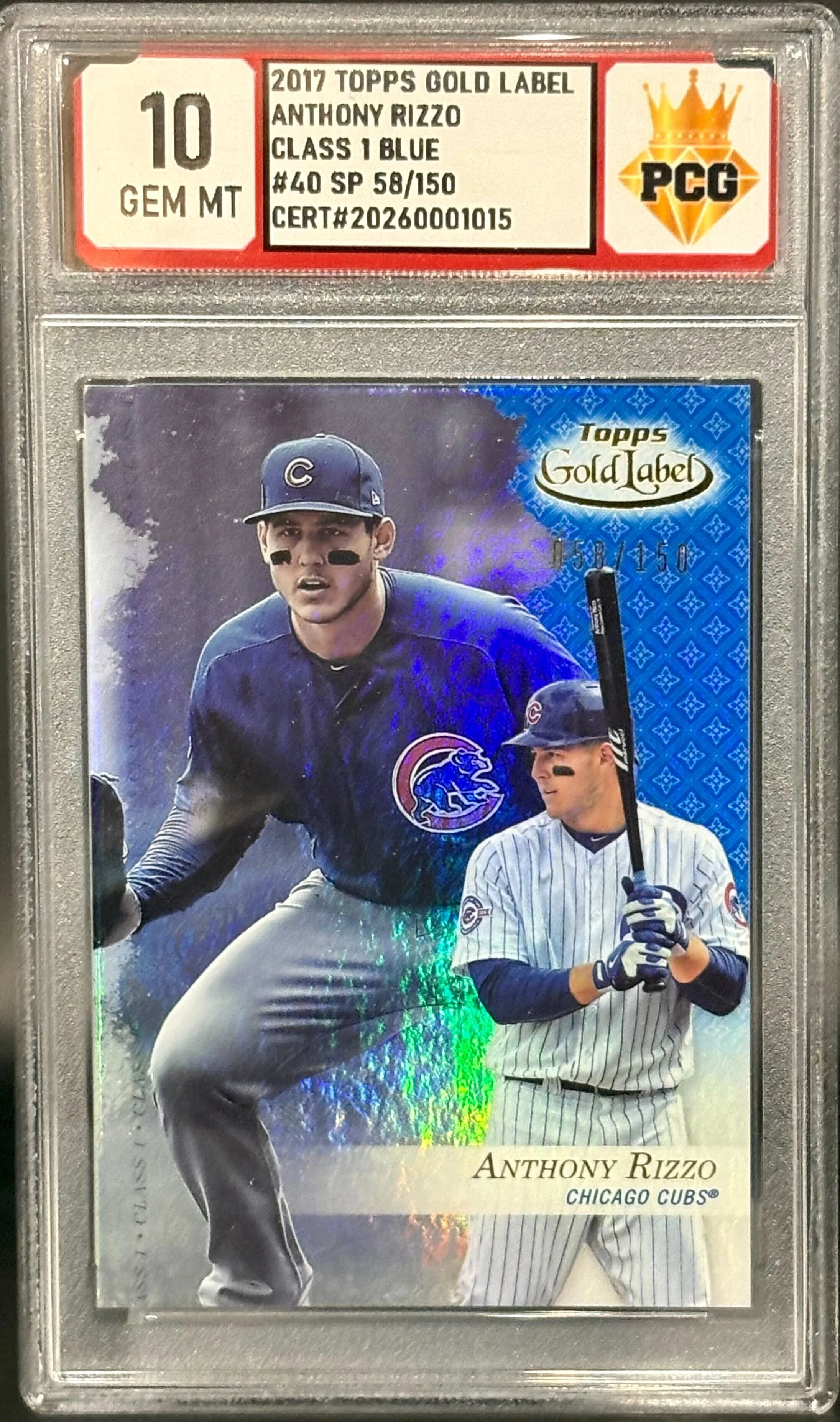 #20260001015 2017 ANTHONY RIZZO 10 GEM MT