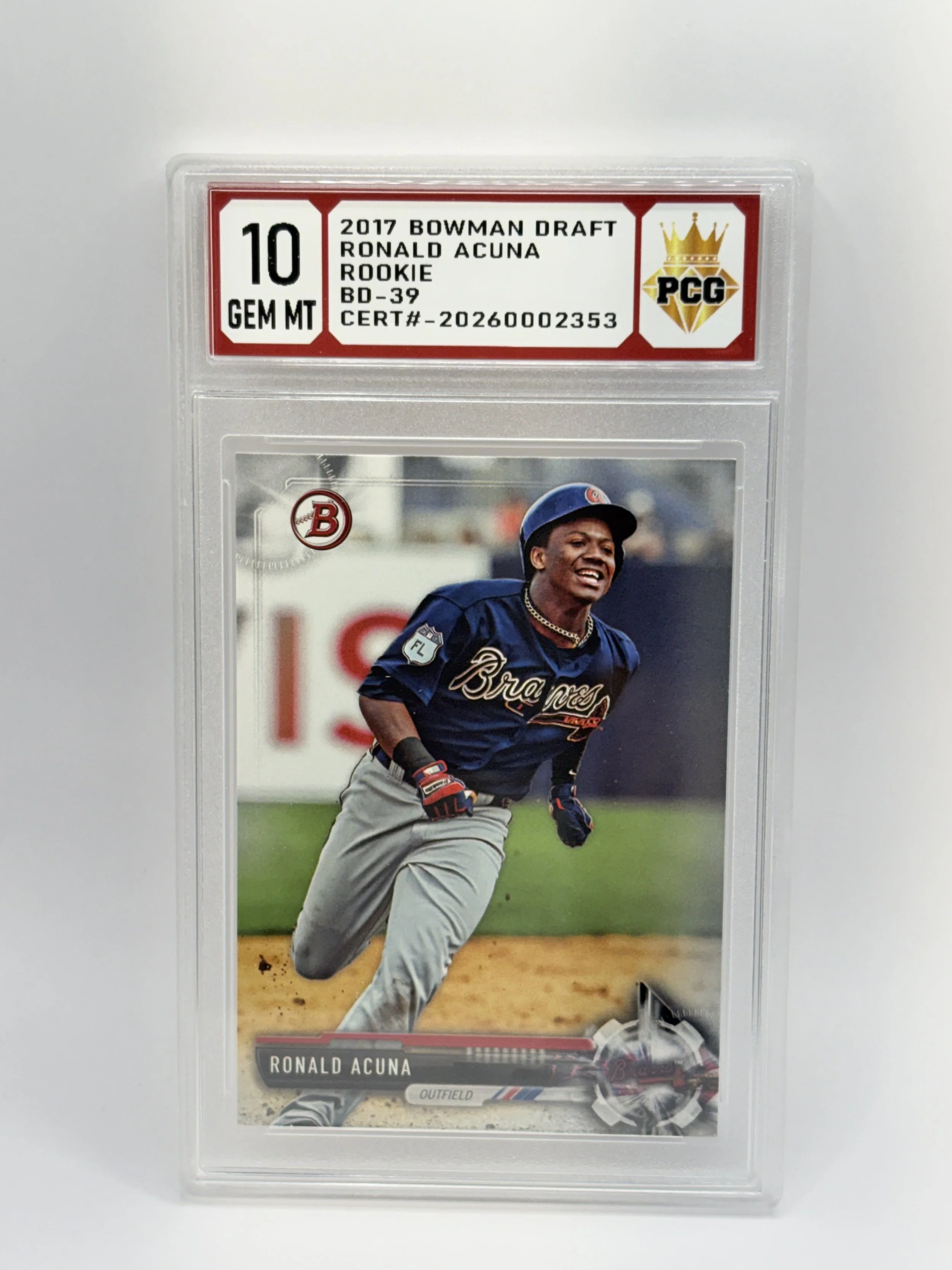 #20260002353 2017 RONALD ACUNA RC 10 GEM MT