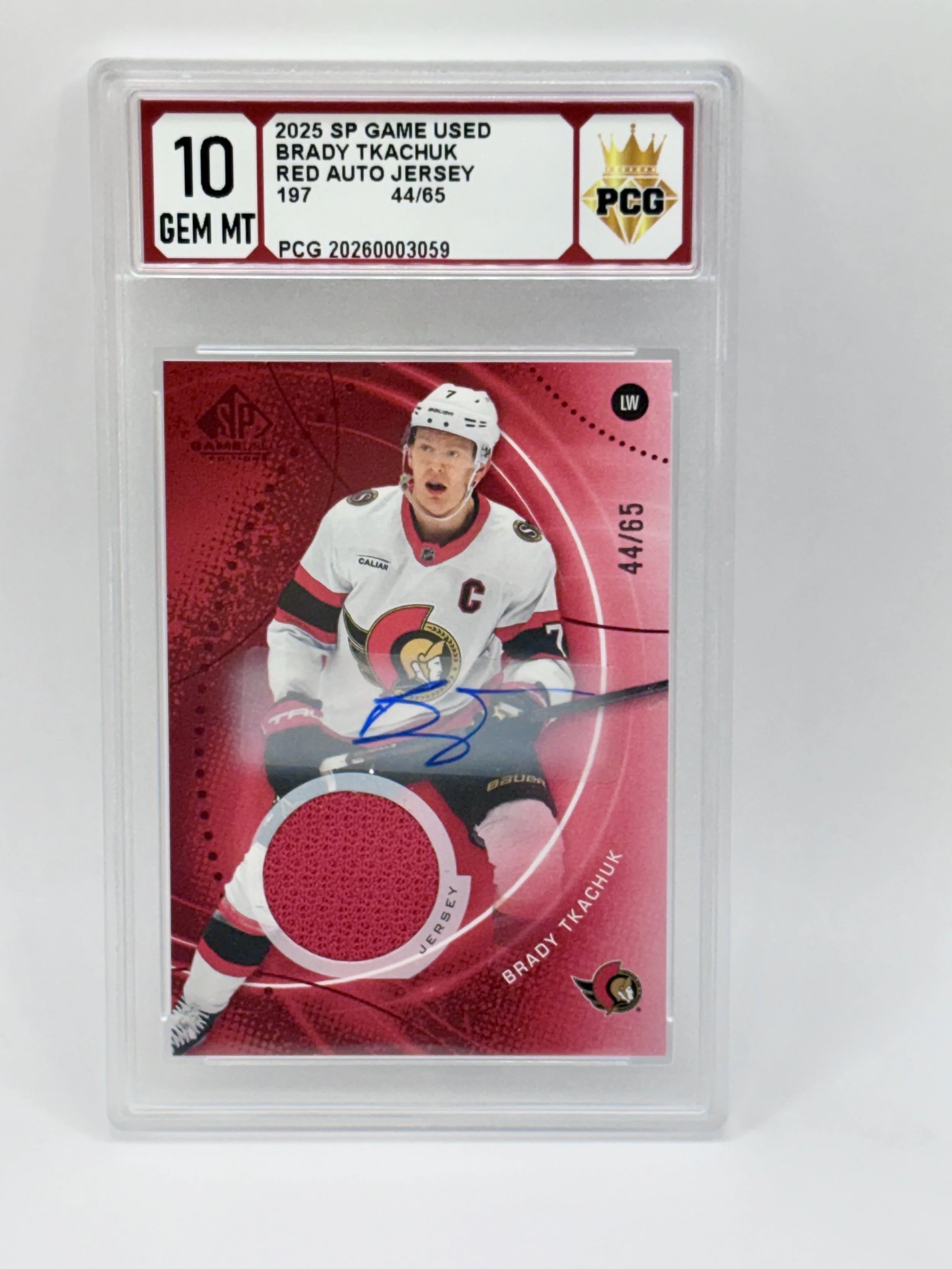#20260003059 2025 BRADY THACHUK 10 GEM MT