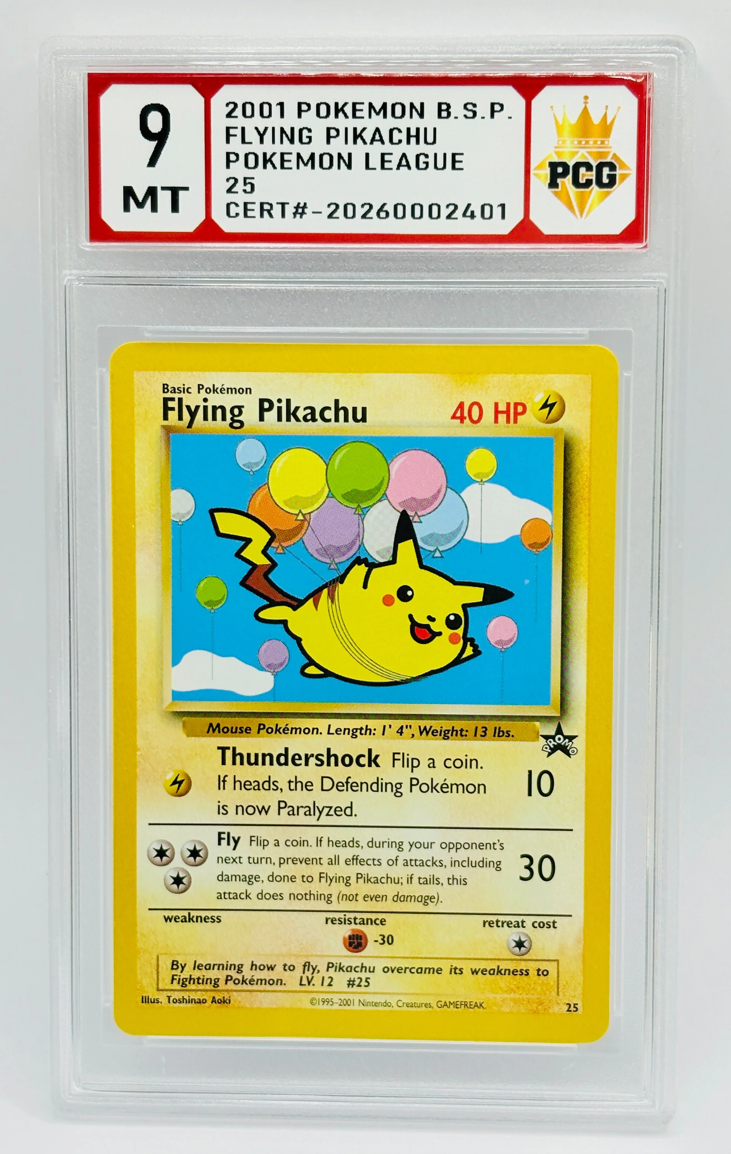 #20260002401 2001 FLYING PIKACHU 9 MT
