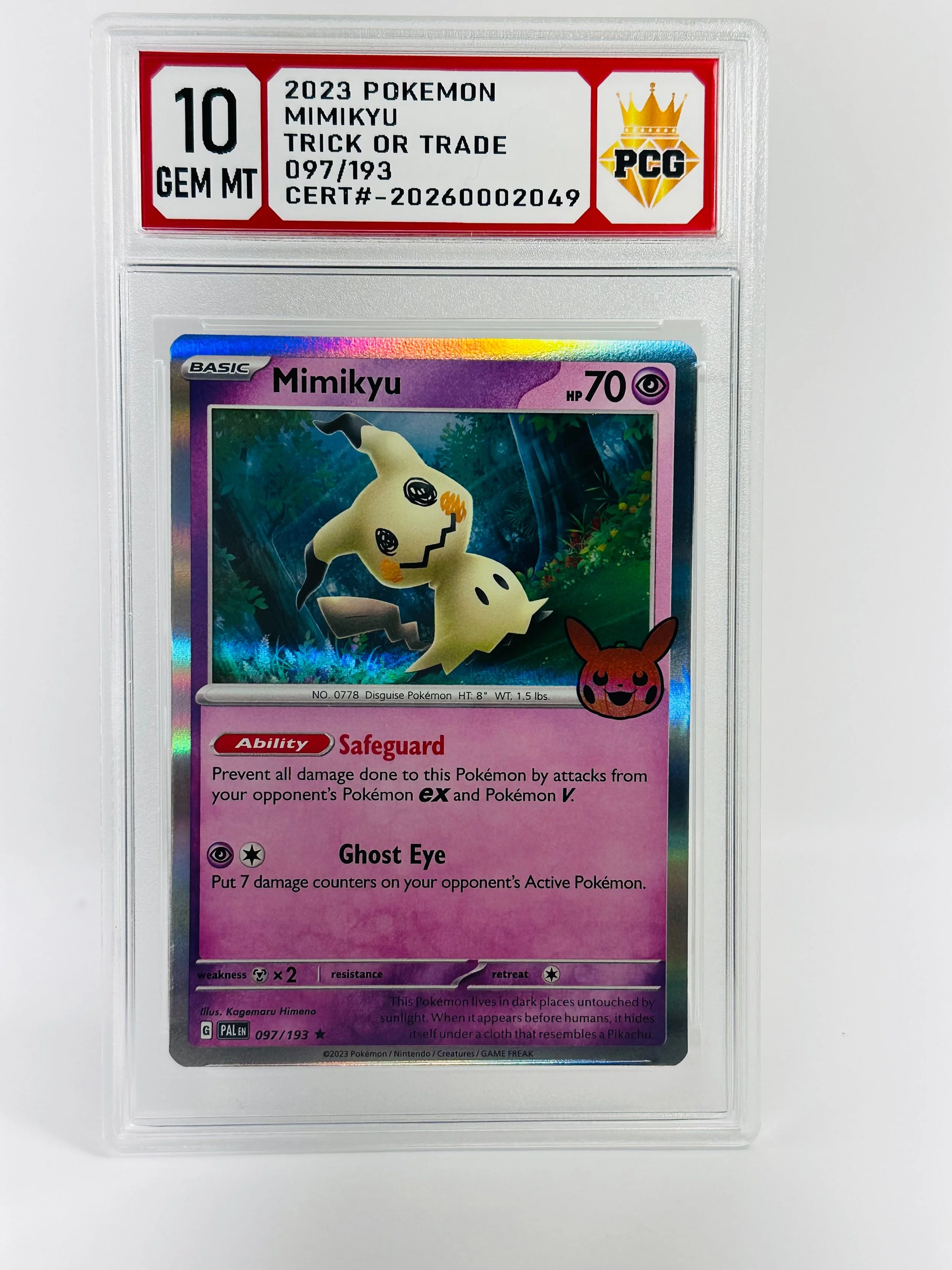 #20260002049 2023 MIMIKYU 10 GEM MT
