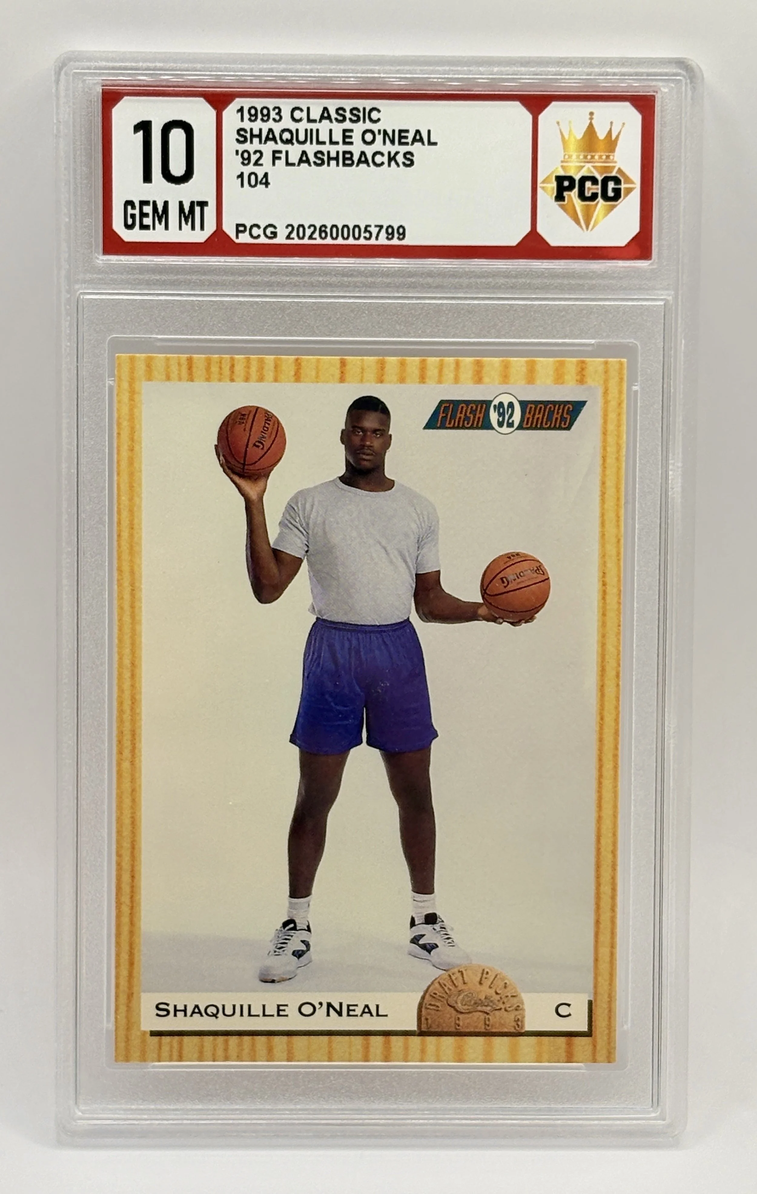 #20260005799 1993 SHAQUILLE O'NEAL 10 GEM MT