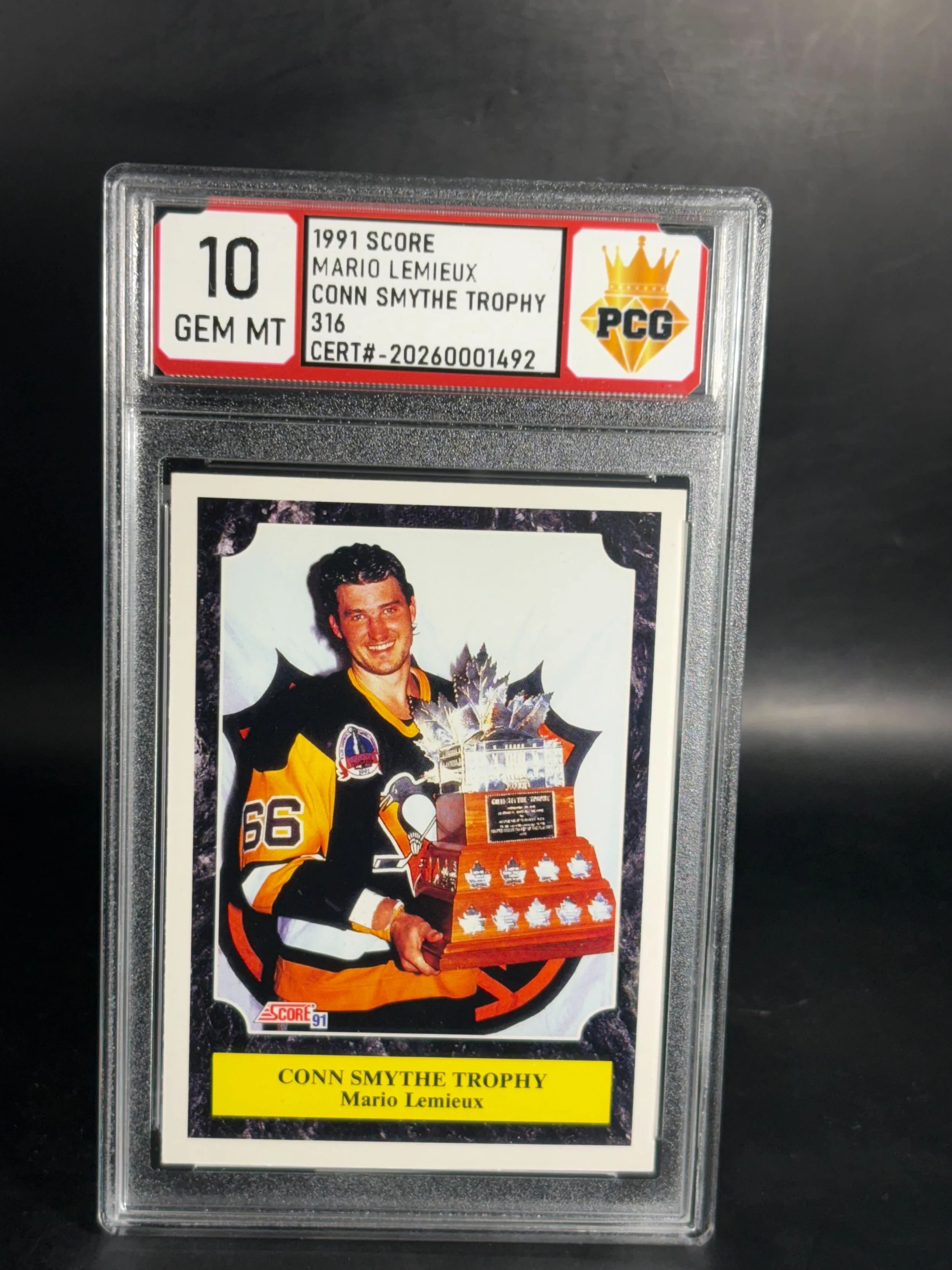 #20260001492 1991 MARIO LEMIEUX 10 GEM MT