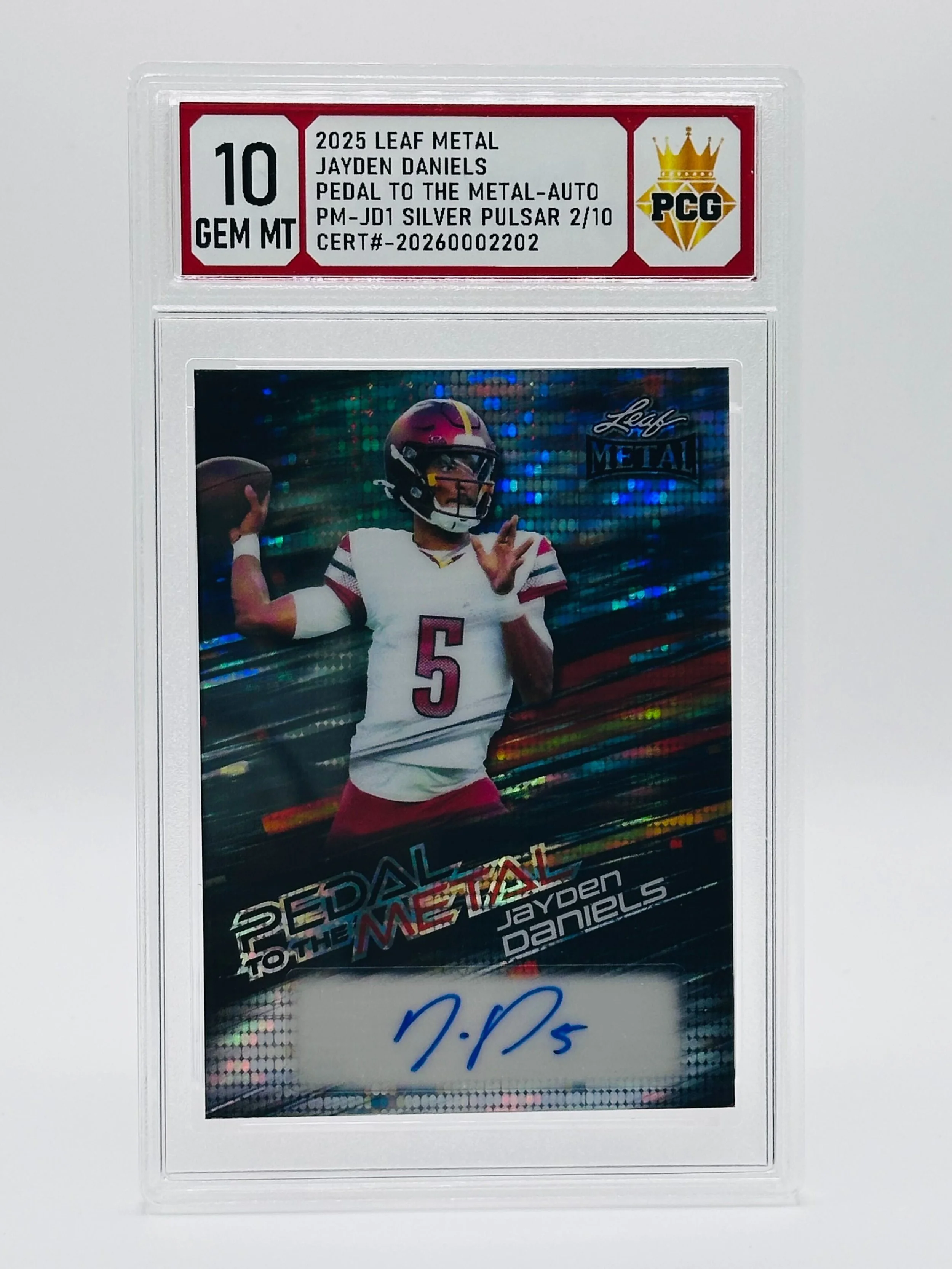 #2006002202 2025 JAYDEN DANIELS AUTO 10 GEM MT