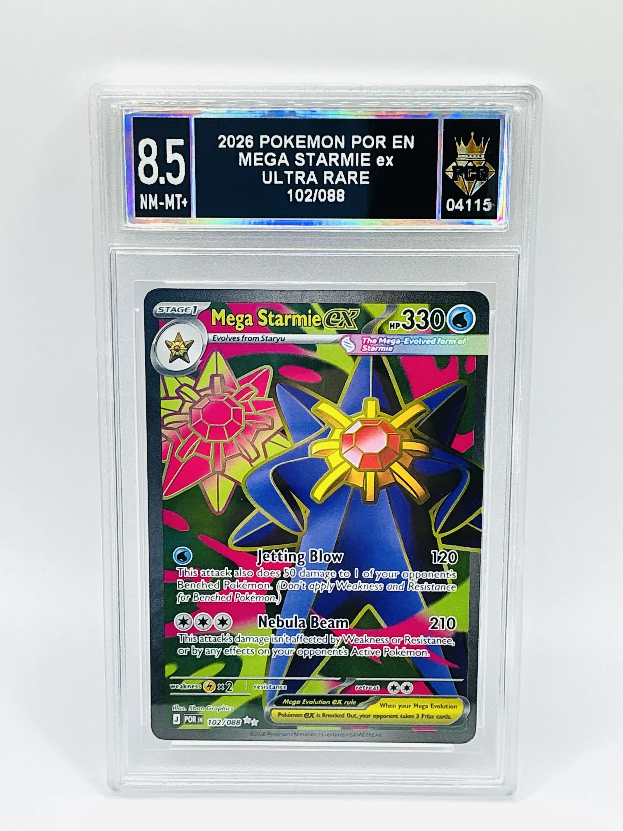 #04115 2026 MEGA STARMIE EX 8.5 NM-MT+