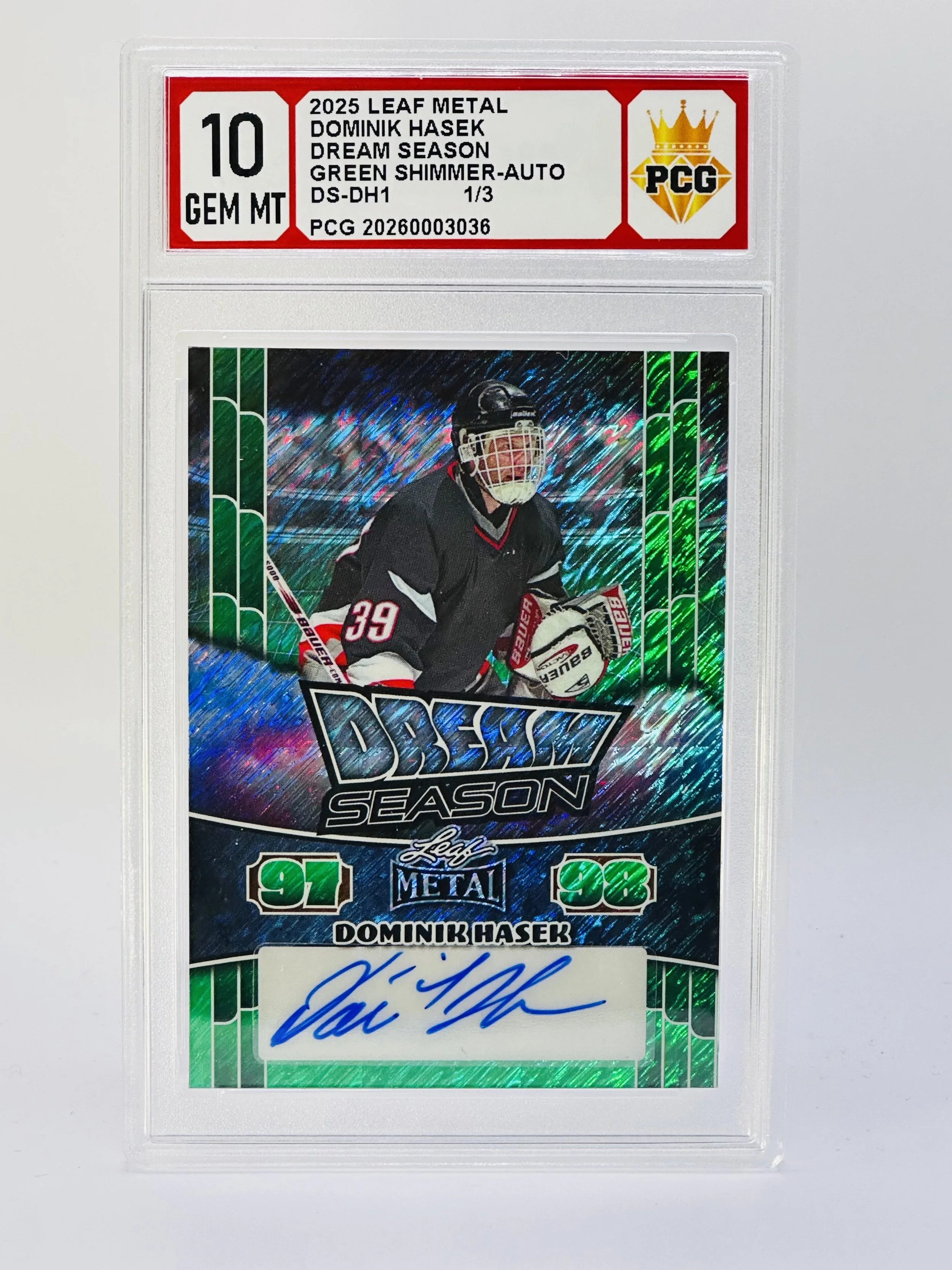 #20260003036 2025 DOMINIK HASEK 10 GEM MT