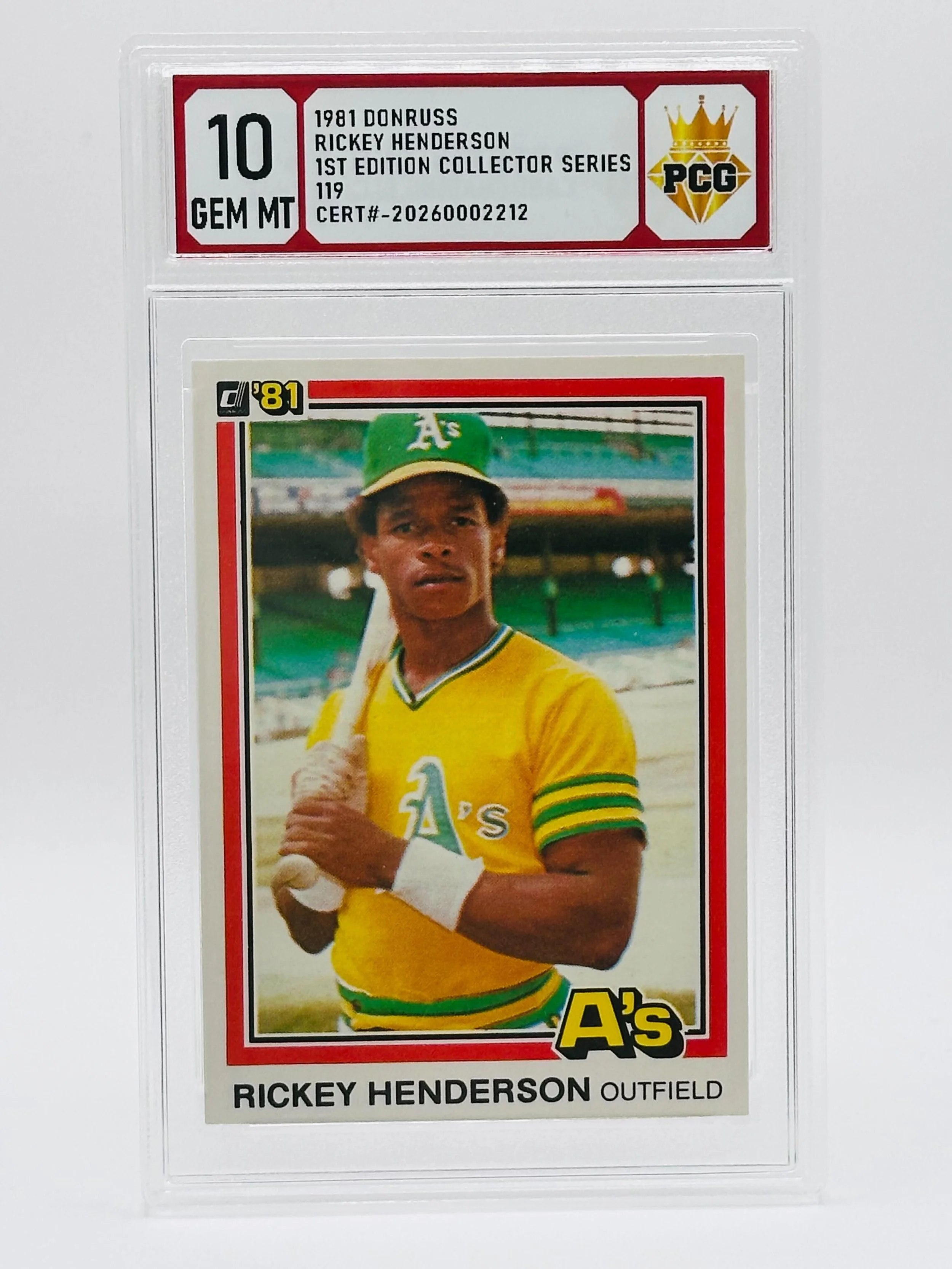 #2006002212 1981 RICKEY HENDERSON 10 GEM MT