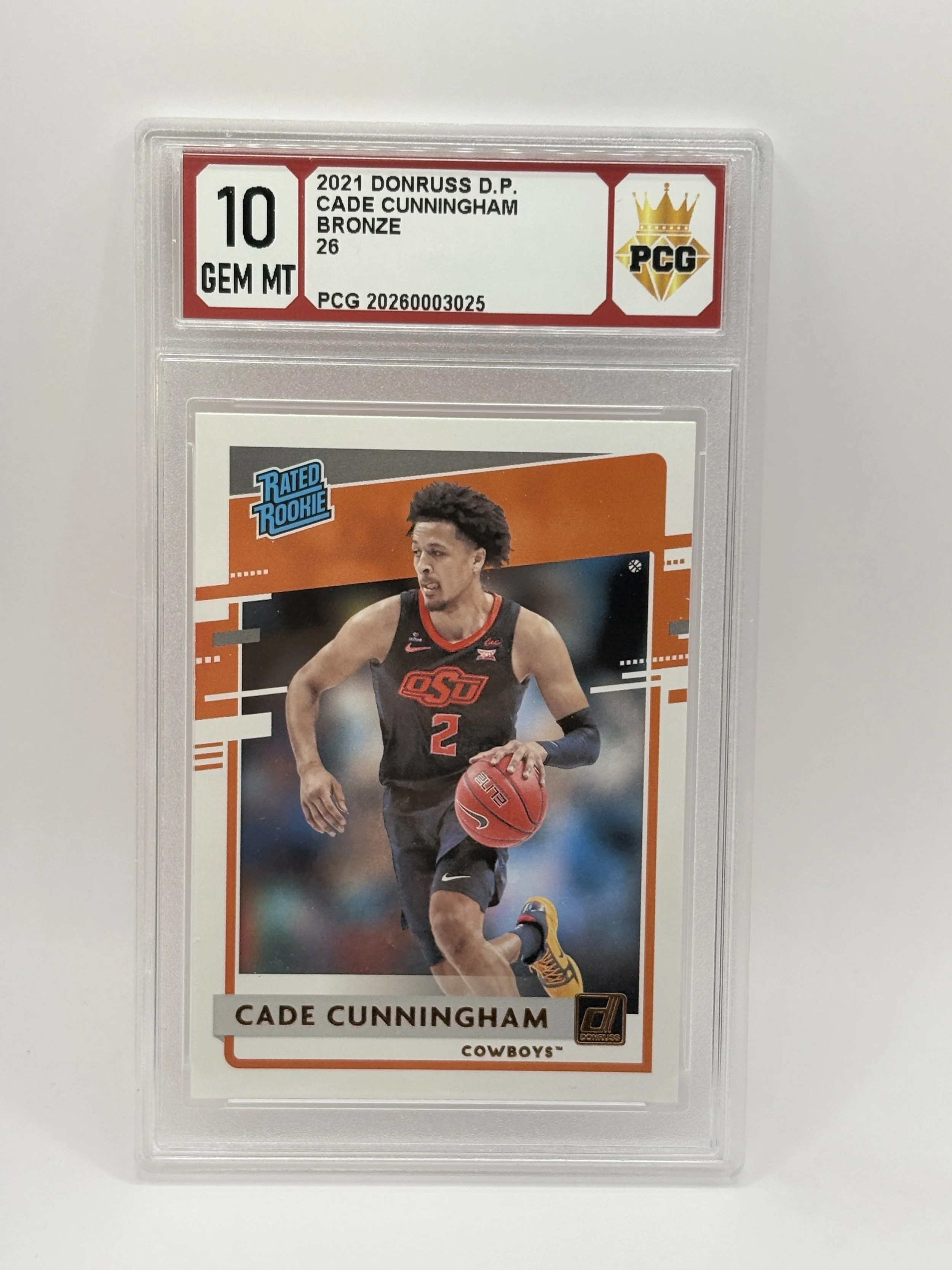 #20260003025 2021 CADE CUNNIGHAM 10 GEM MT